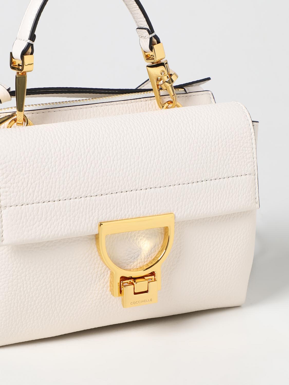 COCCINELLE BORSA MINI: Borsa Arlettis Coccinelle in pelle a grana, Latte - Img 3
