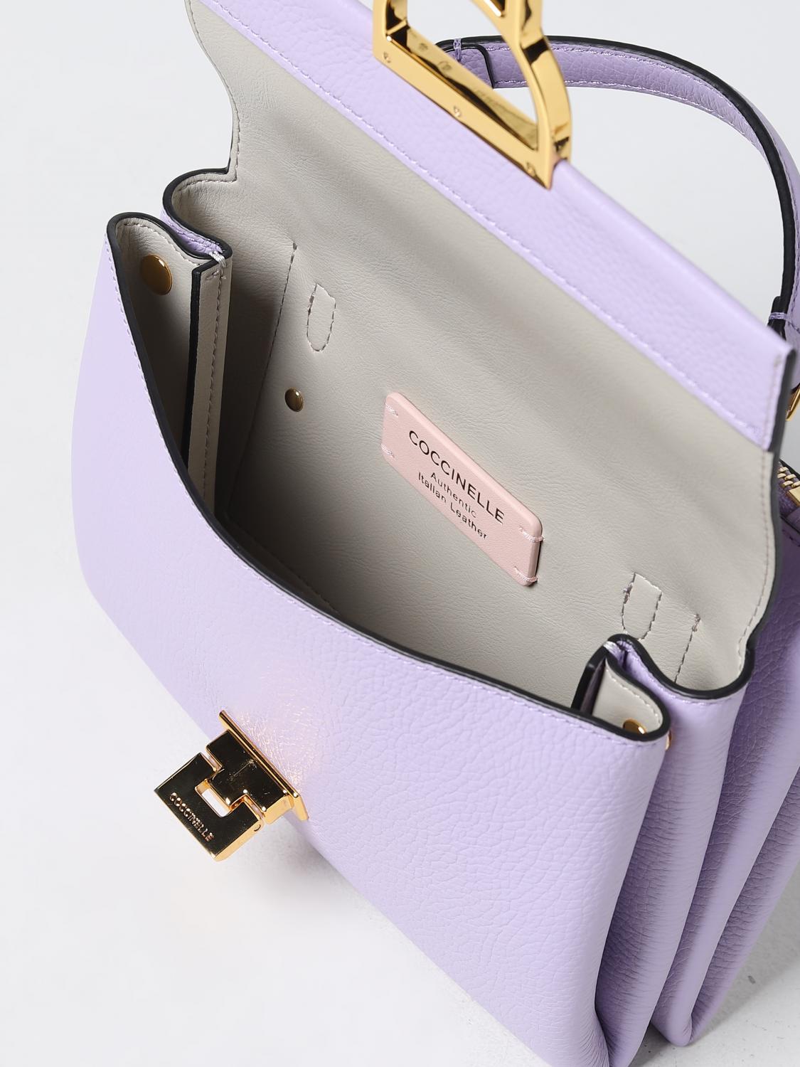 COCCINELLE BORSA MINI: Borsa Arlettis Coccinelle in pelle a grana, Lavanda - Img 3