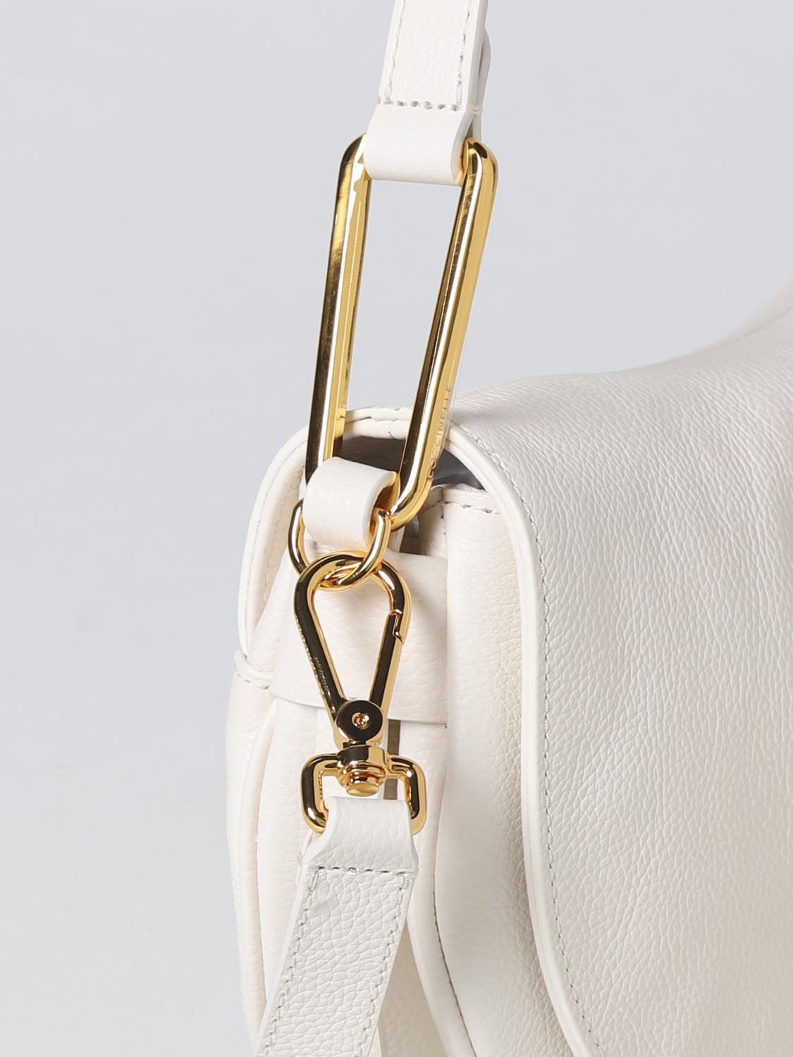 COCCINELLE BORSA A SPALLA: Borsa Magie Coccinelle in pelle a grana, Bianco - Img 3