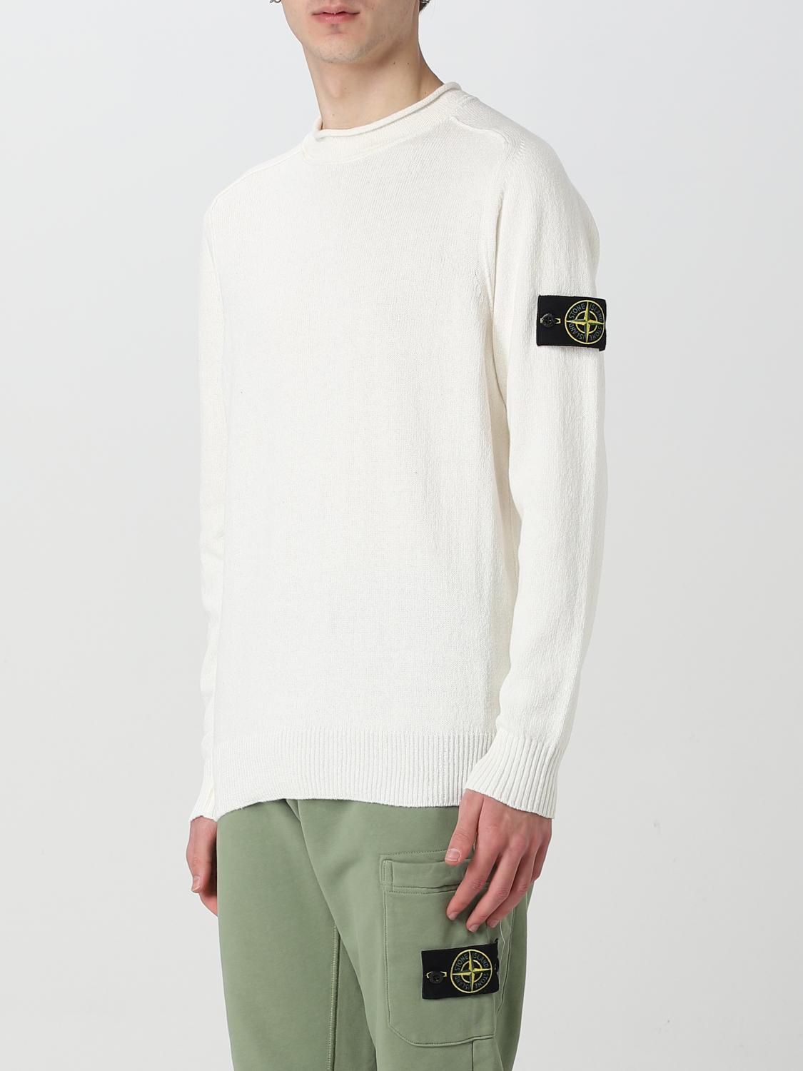 STONE ISLAND SWEATER: Sweater men Stone Island, White - Img 4