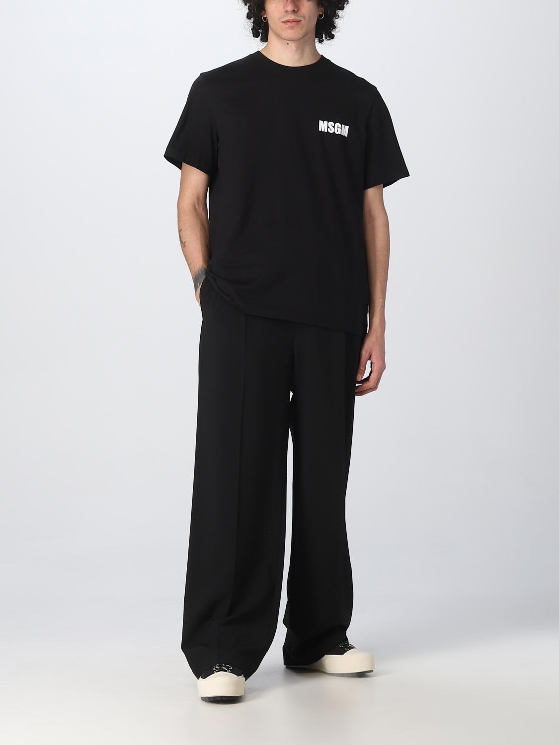 MSGM PANTS: MSGM pants in stretch virgin wool, Black - Img 2