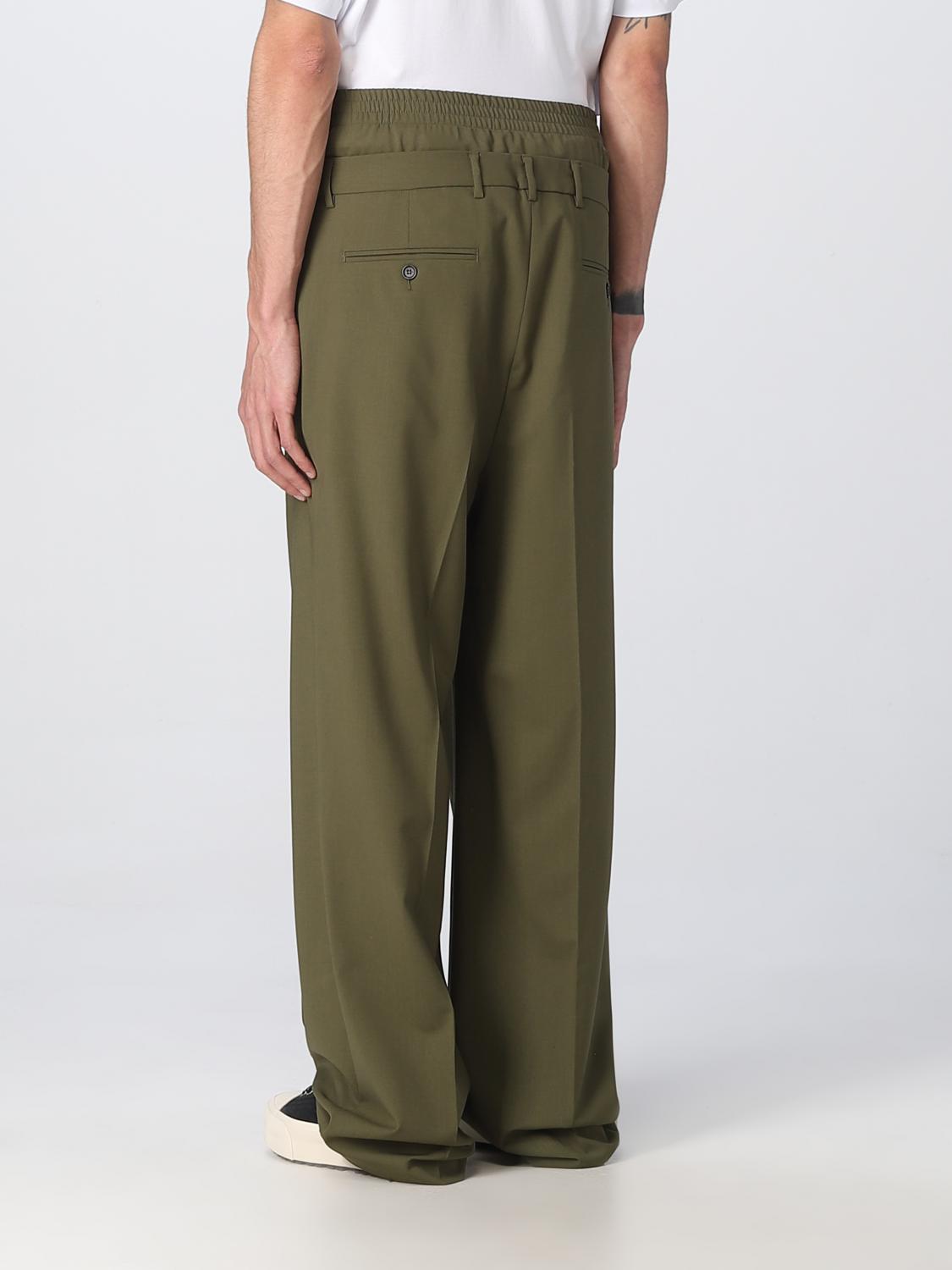 MSGM PANTALONI: Pantalone MSGM in lana vergine stretch, Verde - Img 2