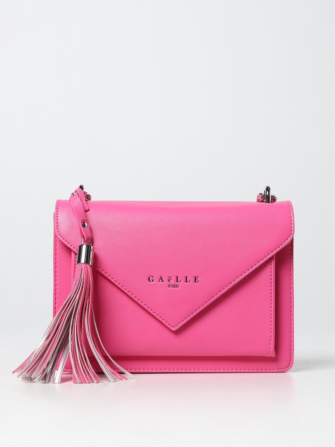 GAËLLE PARIS BORSA A SPALLA: Borsa Gaëlle Paris in pelle sintetica, Fuxia - Img 1