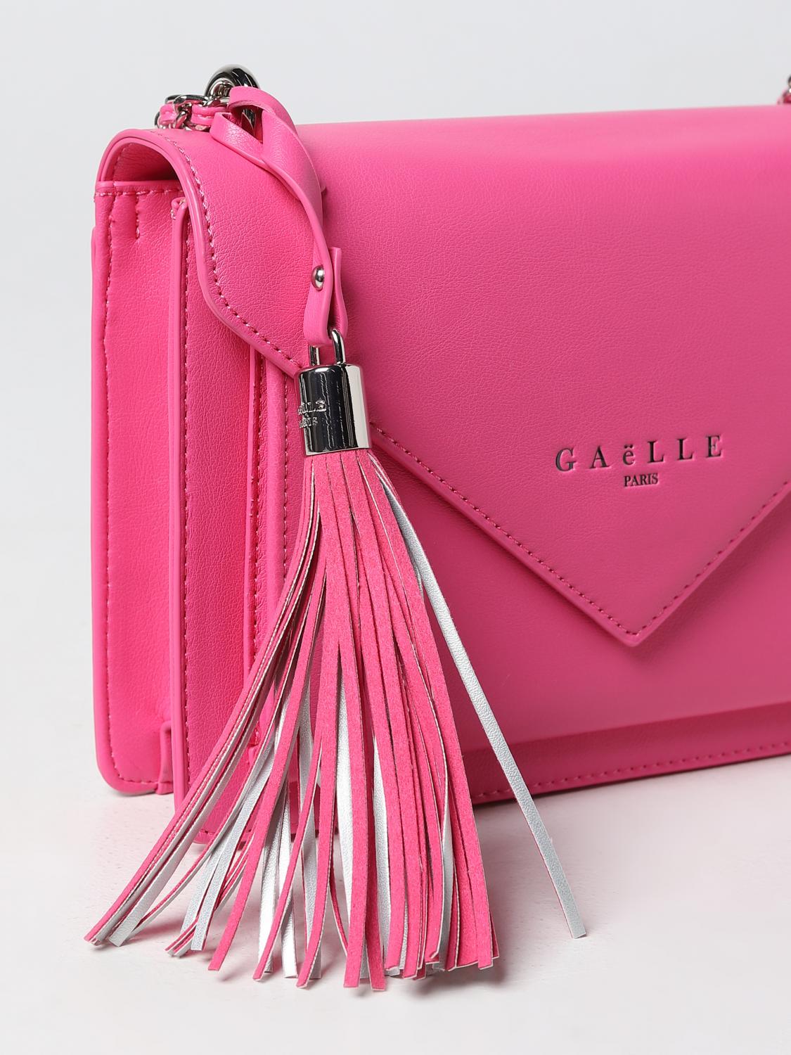 GAËLLE PARIS BORSA A SPALLA: Borsa Gaëlle Paris in pelle sintetica, Fuxia - Img 3