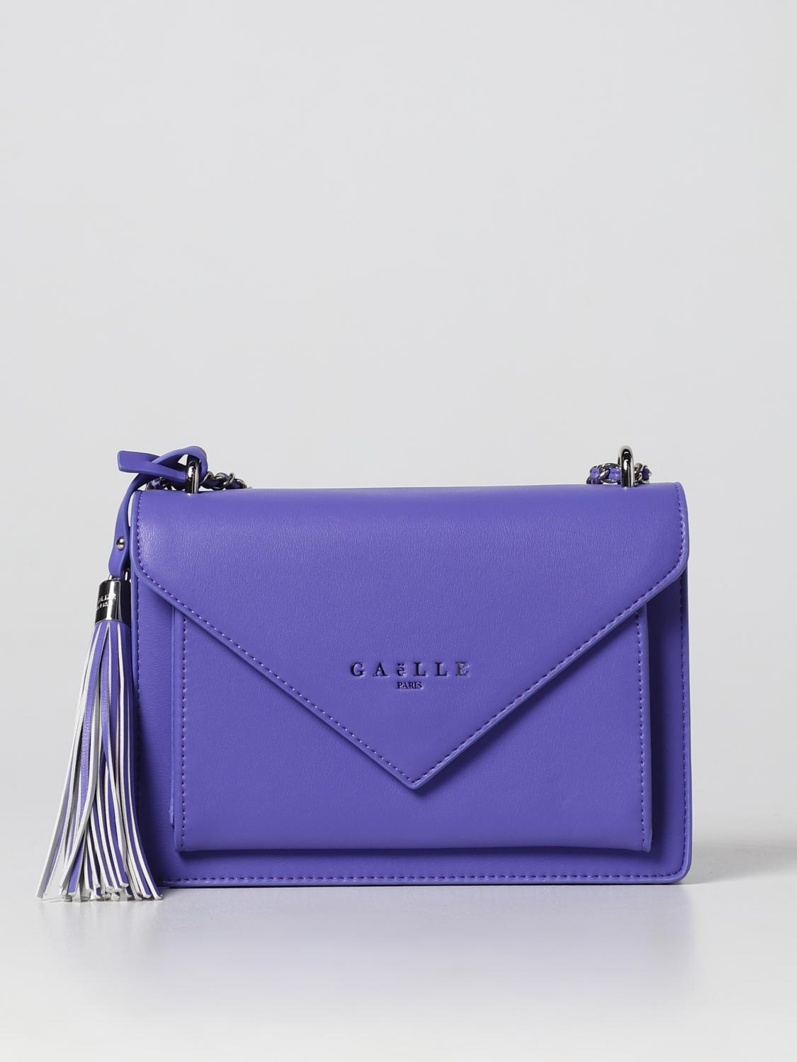 GAËLLE PARIS BORSA A SPALLA: Borsa Gaëlle Paris in pelle sintetica, Viola - Img 1