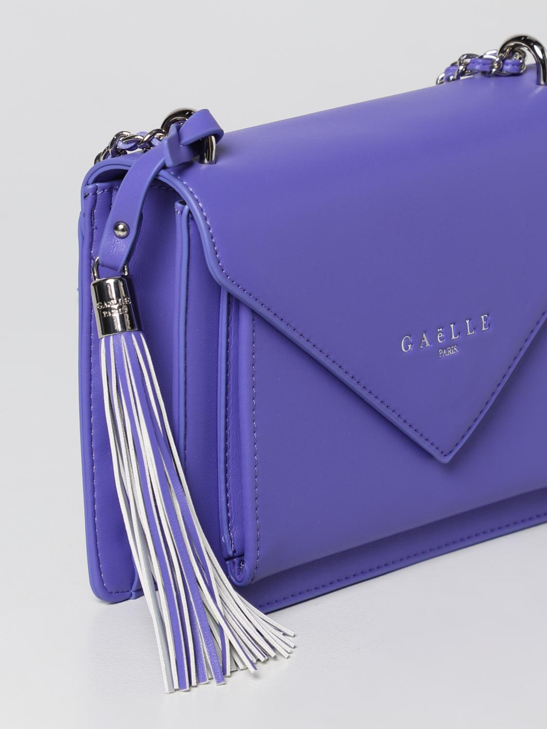 GAËLLE PARIS BORSA A SPALLA: Borsa Gaëlle Paris in pelle sintetica, Viola - Img 3
