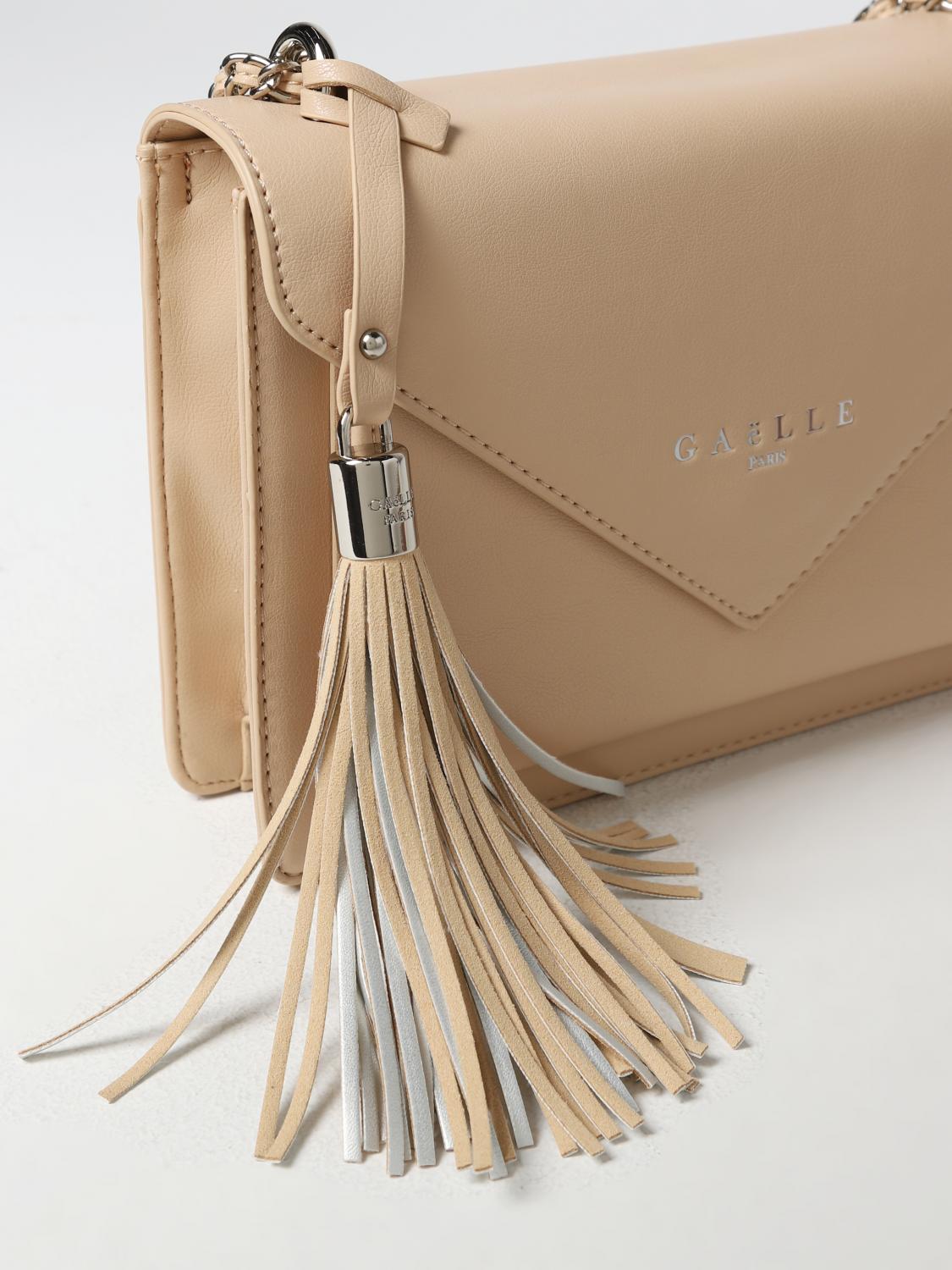 GAËLLE PARIS BORSA A SPALLA: Borsa Gaëlle Paris in pelle sintetica, Beige - Img 3