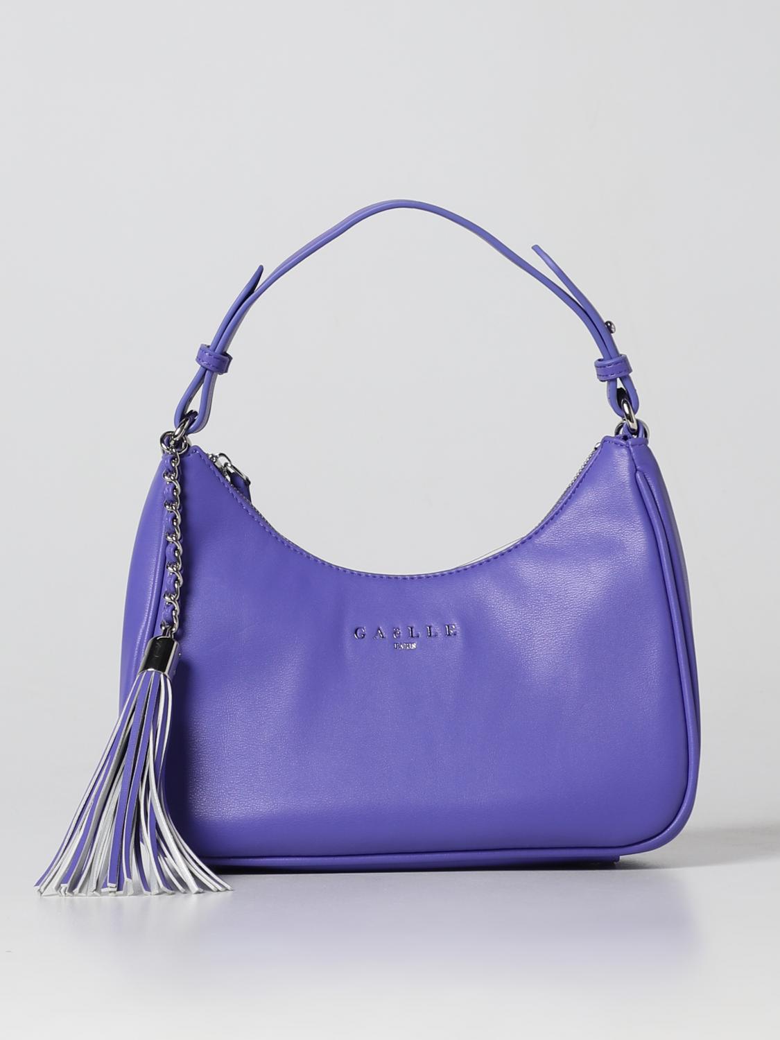 GAËLLE PARIS BORSA A SPALLA: Borsa Gaëlle Paris in pelle sintetica, Viola - Img 1