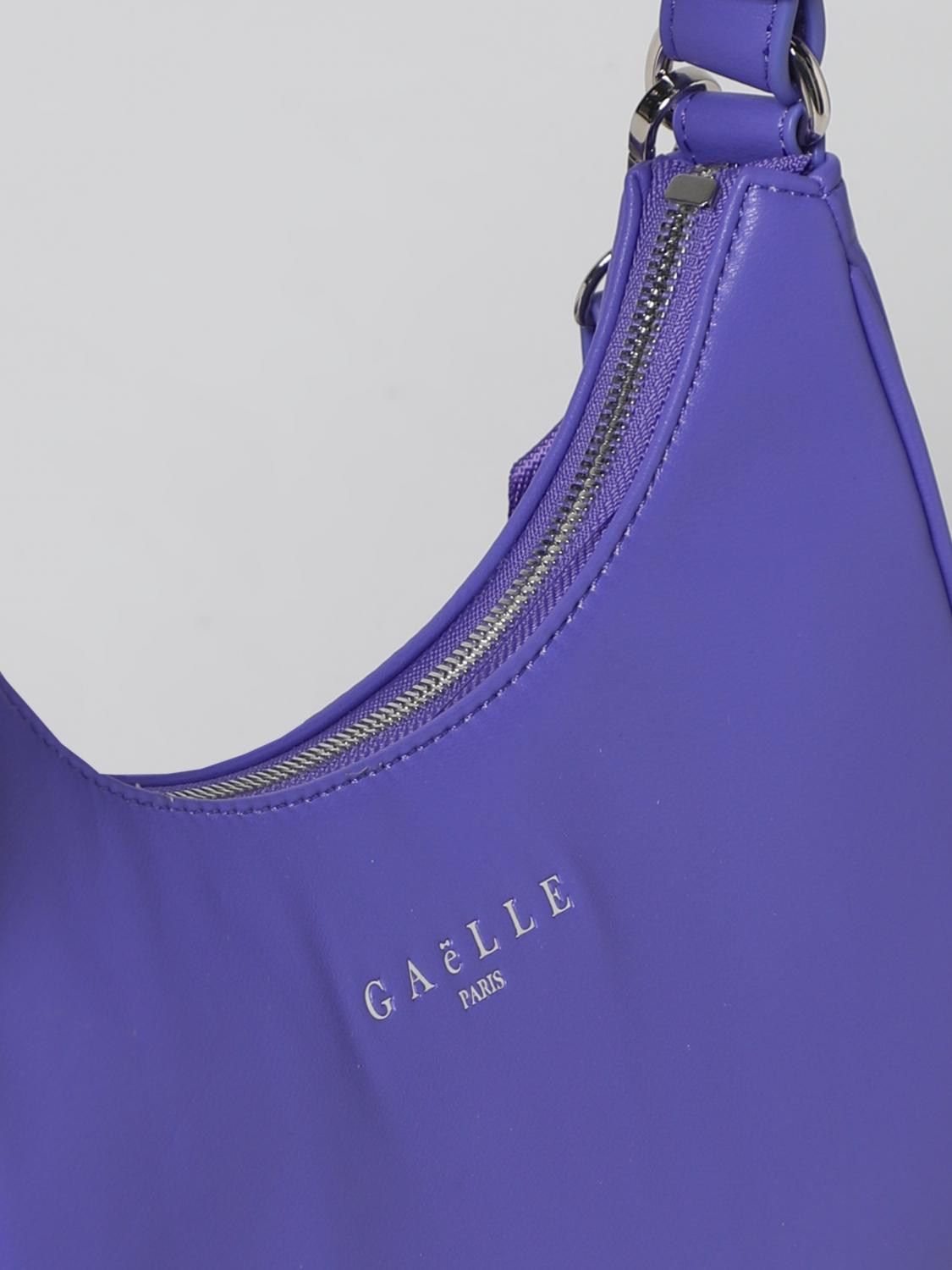 GAËLLE PARIS BORSA A SPALLA: Borsa Gaëlle Paris in pelle sintetica, Viola - Img 3