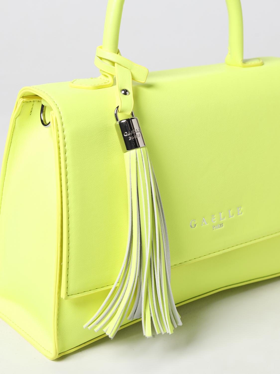 GAËLLE PARIS BORSA A MANO: Borsa Gaëlle Paris in pelle sintetica con nappa amovibile, Giallo - Img 3