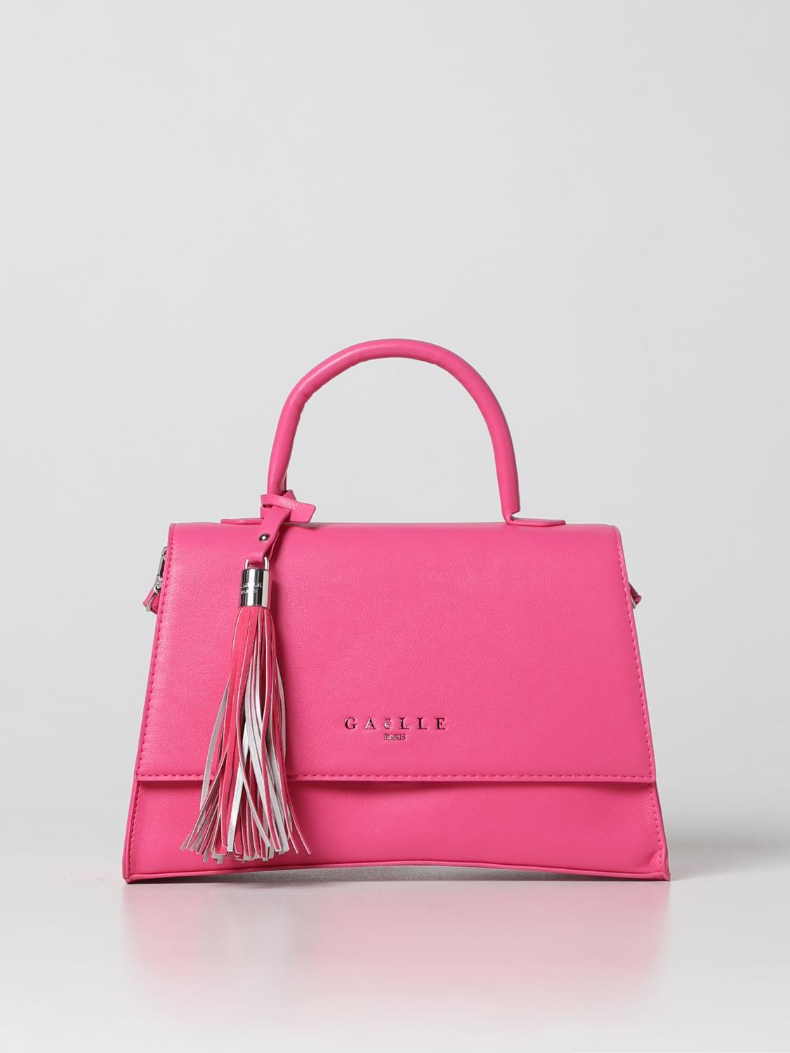GAËLLE PARIS BORSA A MANO: Borsa Gaëlle Paris in pelle sintetica con nappa amovibile, Fuxia - Img 1