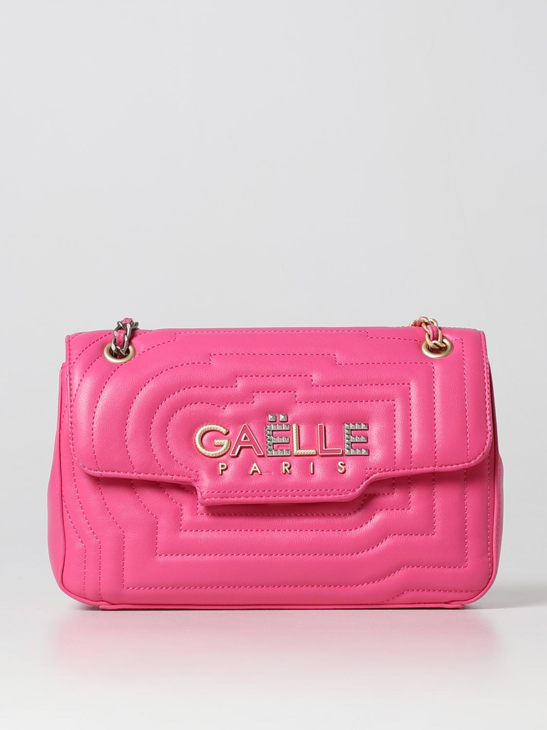 GAËLLE PARIS BORSA A SPALLA: Borsa Gaëlle Paris in pelle sintetica matelassé, Fuxia - Img 1