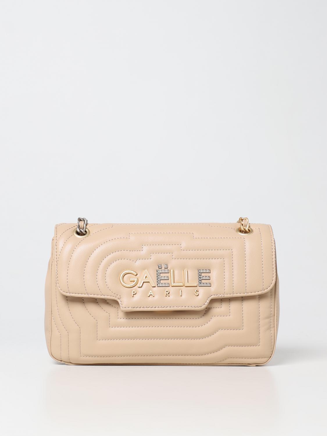 GAËLLE PARIS BORSA A SPALLA: Borsa Gaëlle Paris in pelle sintetica matelassé, Beige - Img 1