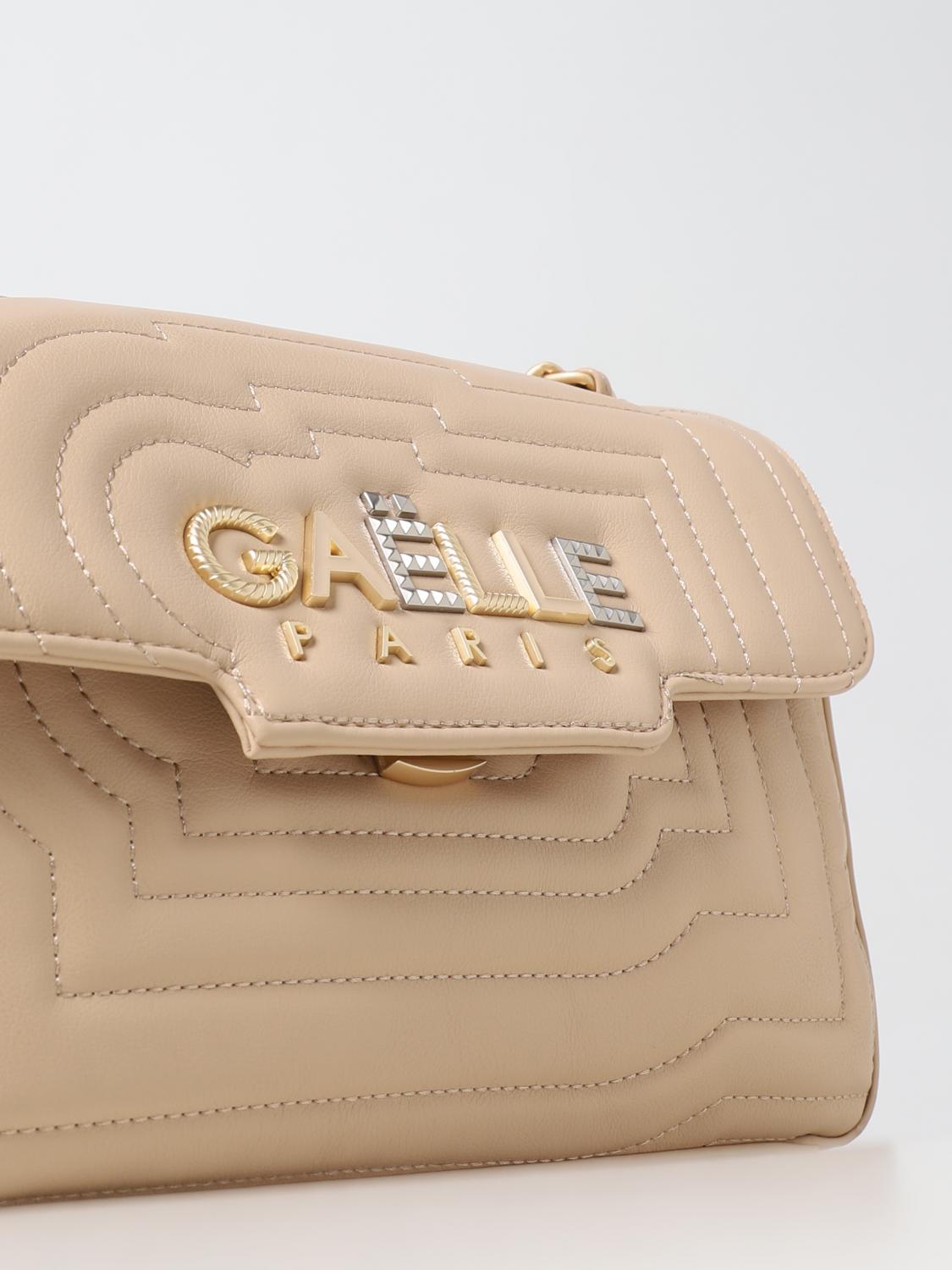 GAËLLE PARIS BORSA A SPALLA: Borsa Gaëlle Paris in pelle sintetica matelassé, Beige - Img 3