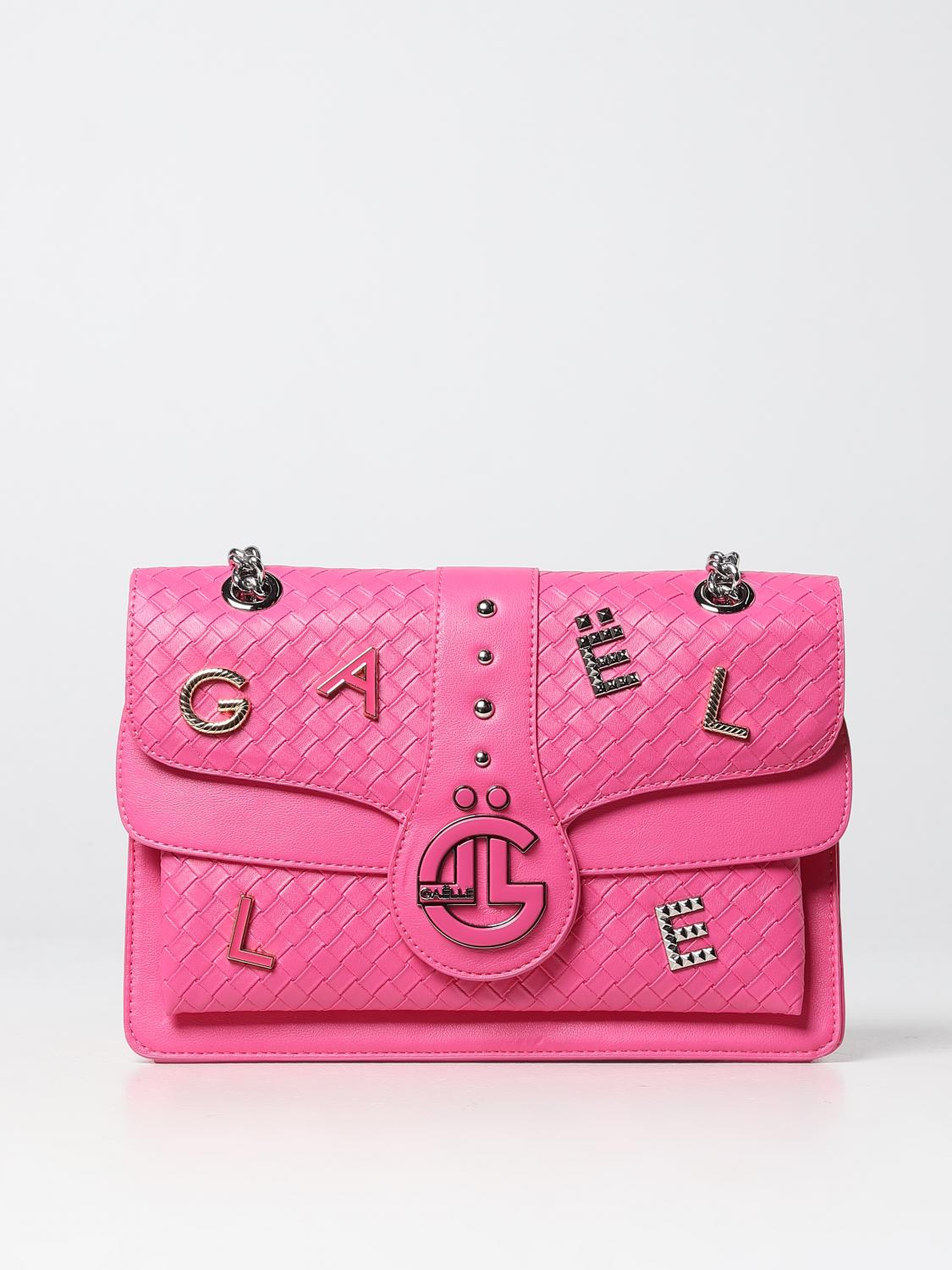 GAËLLE PARIS BORSA A SPALLA: Borsa Gaëlle Paris in pelle sintetica, Fuxia - Img 1