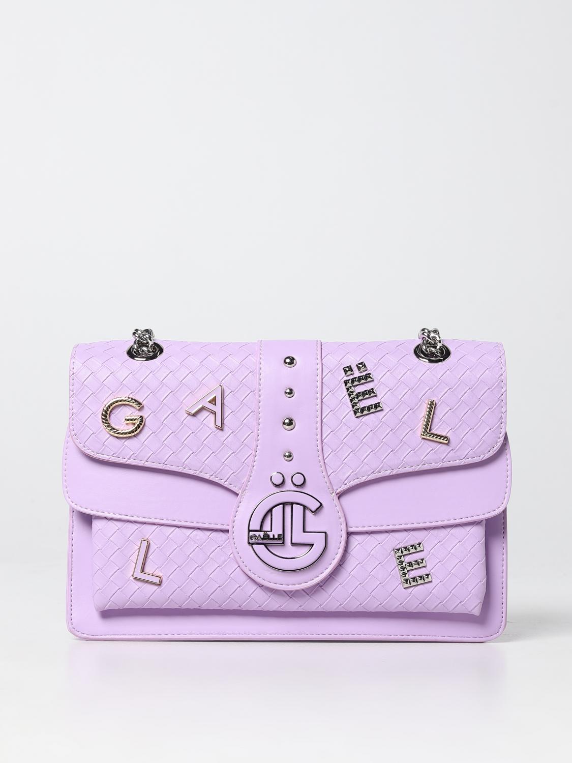 GAËLLE PARIS BORSA A SPALLA: Borsa Gaëlle Paris in pelle sintetica, Lilla - Img 1