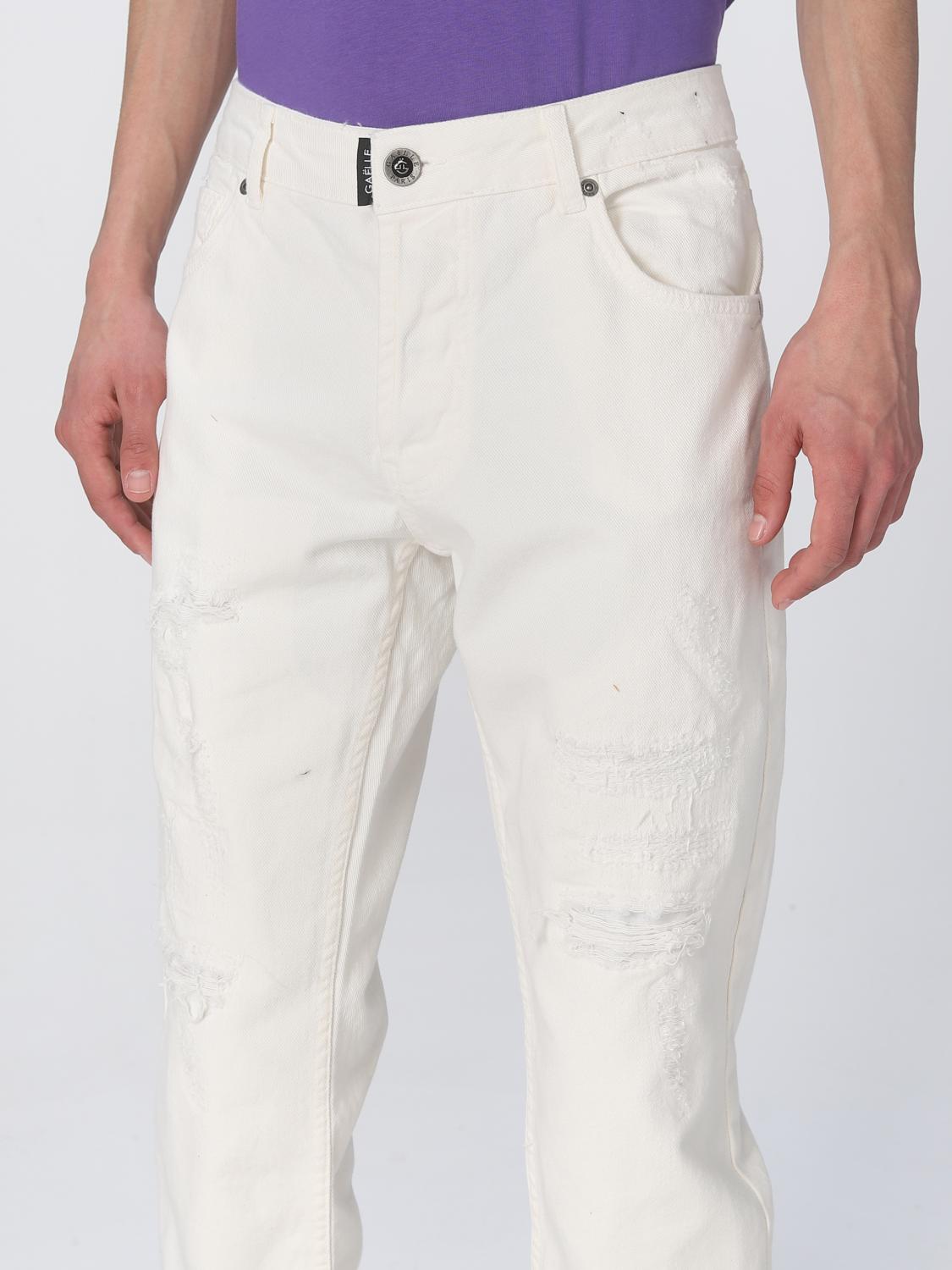 GAËLLE PARIS JEANS: Jeans men GaËlle Paris, White - Img 3
