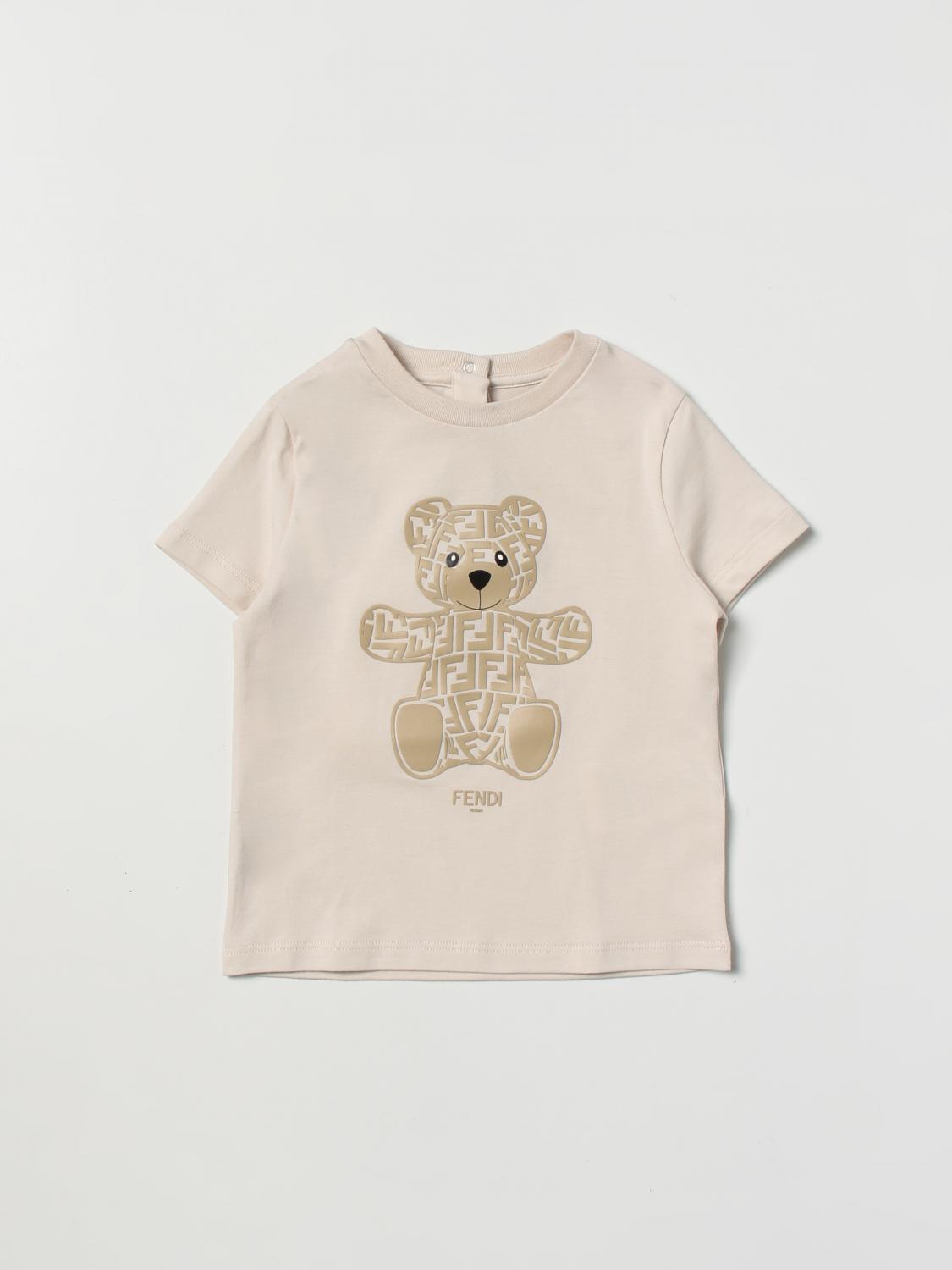 Teddy Bear Fendi Baby Top FENDI: Kids T-shirt With FF Teddy Bear