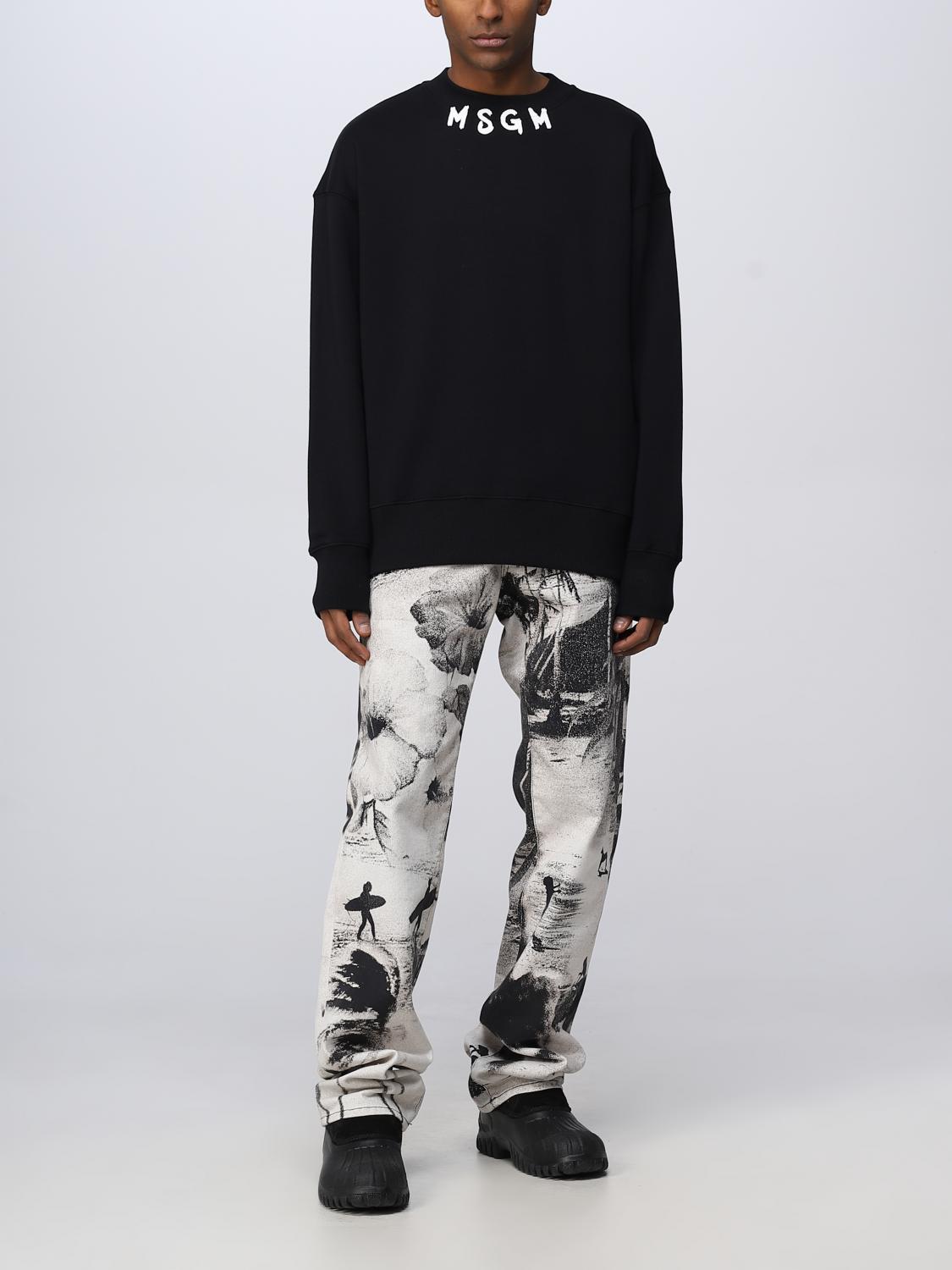 MSGM SWEATSHIRT: Sweatshirt men MSGM, Black - Img 2