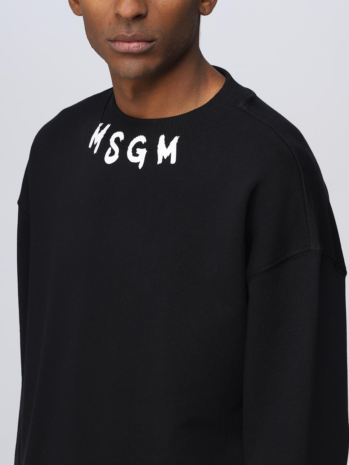 MSGM SWEATSHIRT: Sweatshirt men MSGM, Black - Img 4