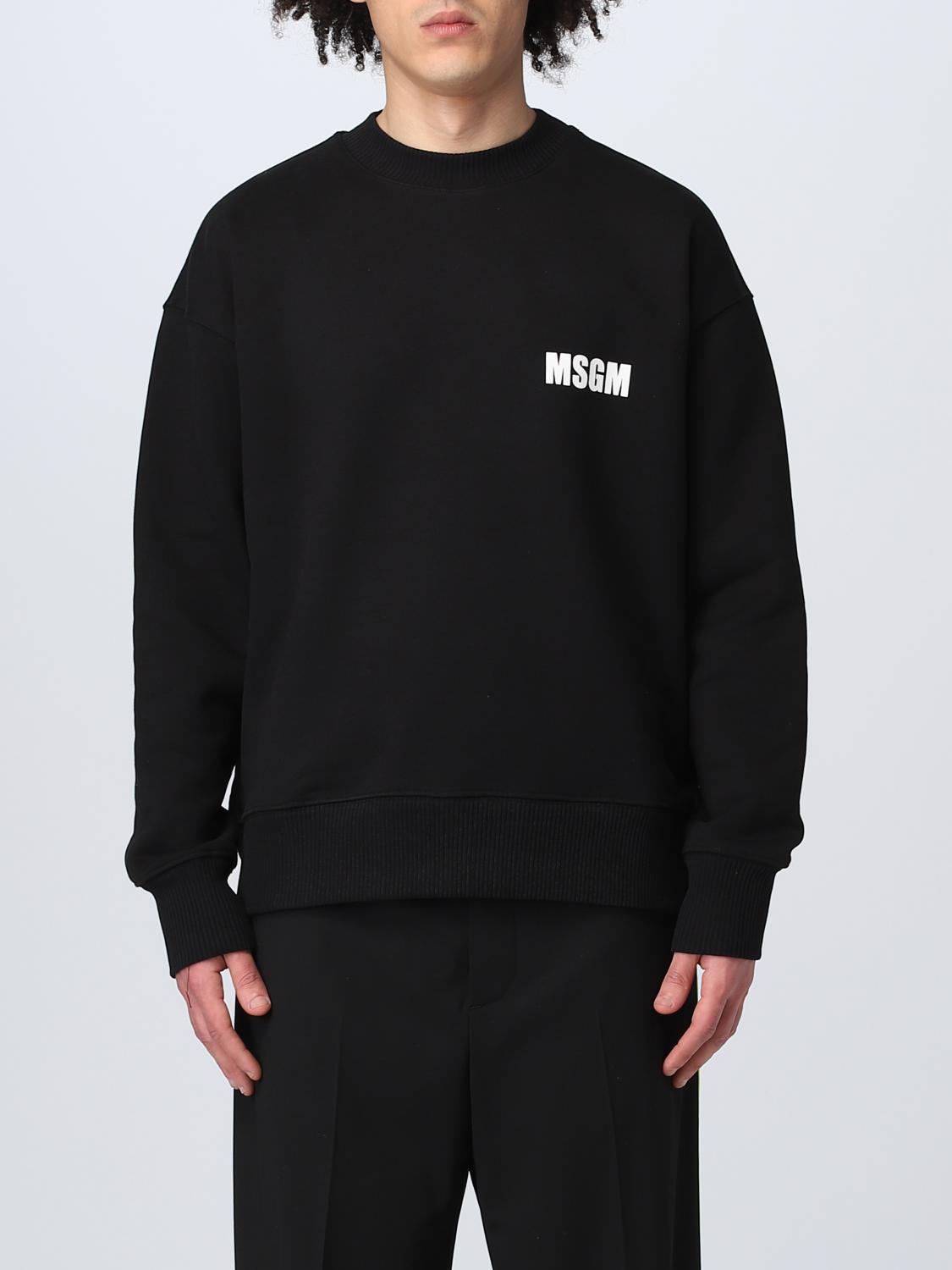 MSGM スウェットシャツ メンズ - ブラック | MM161237001 | GIGLIO.COM