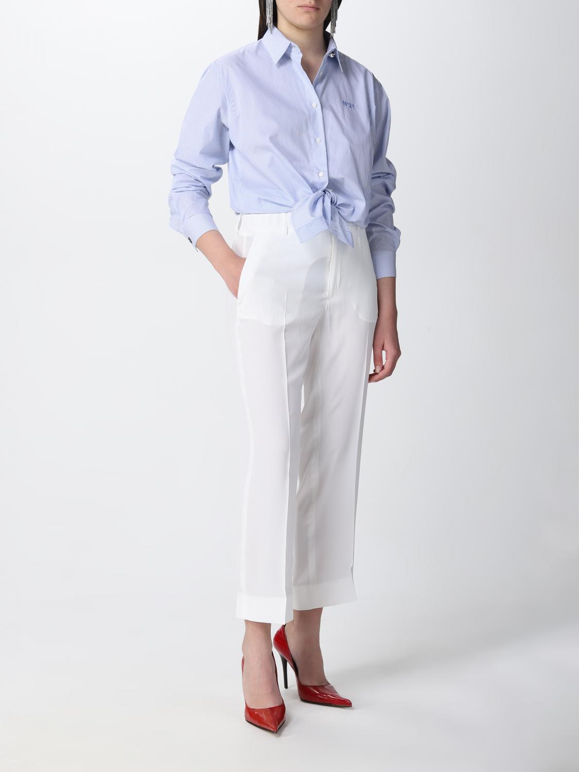 N° 21 PANTALONI: Pantalone donna N° 21, Crema - Img 2