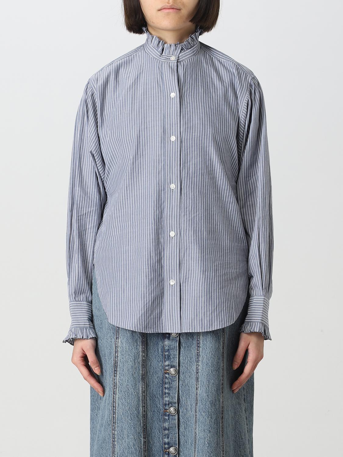 ISABEL MARANT ETOILE CAMISA: Camisa mujer Isabel Marant Etoile, Azul Oscuro - Img 1