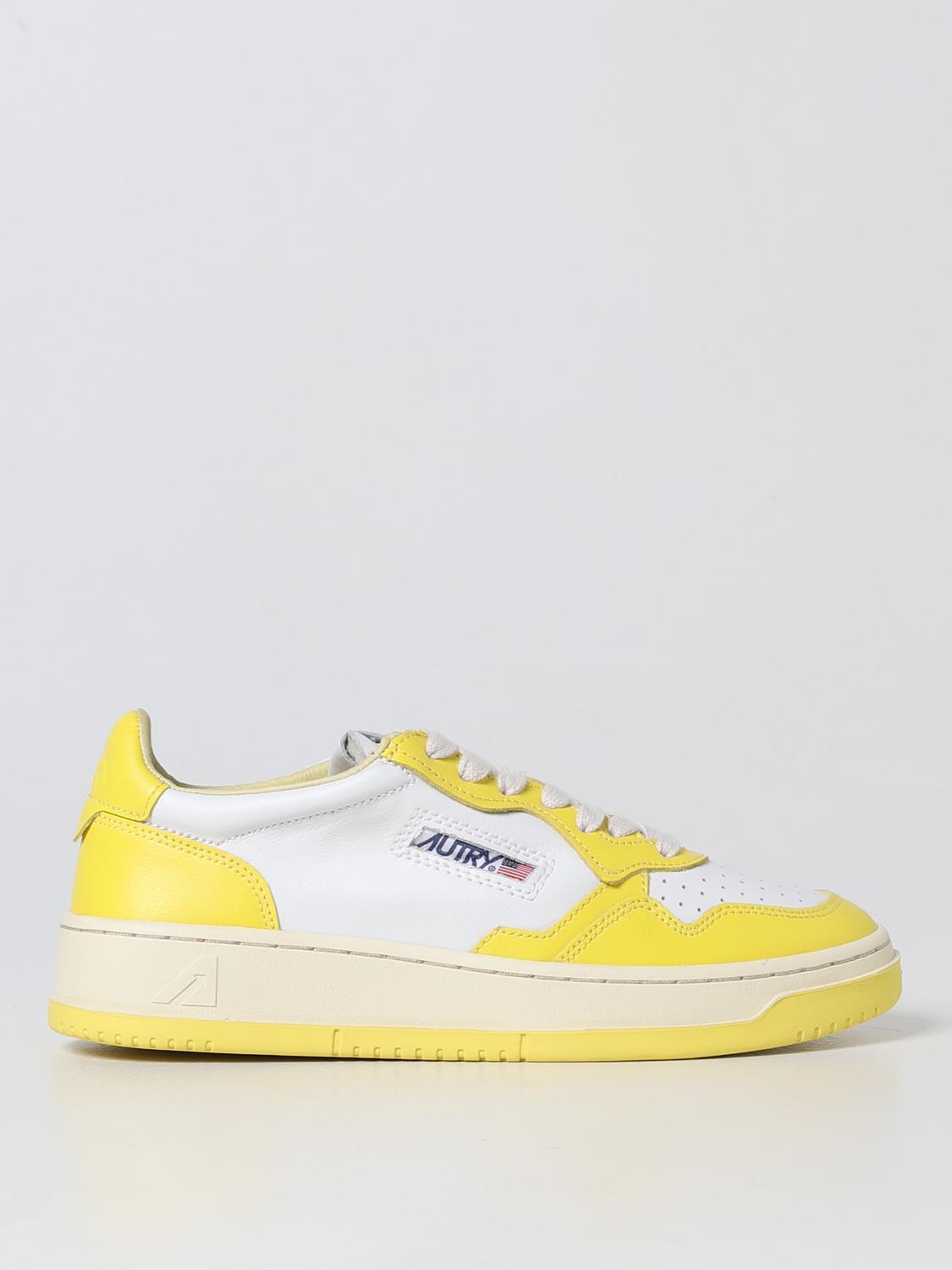 AUTRY SNEAKERS: Sneakers Medalist 01 Autry in pelle, Giallo - Img 1