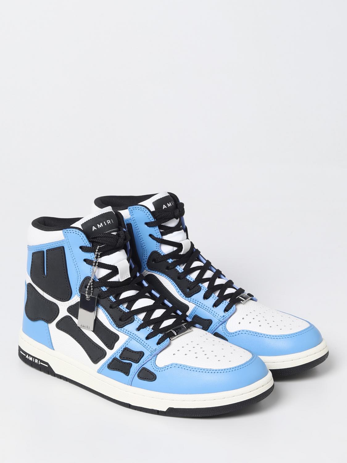AMIRI SNEAKERS: Sneakers Skel Amiri in pelle, Celeste - Img 2