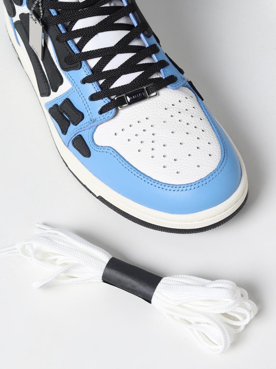 AMIRI SNEAKERS: Sneakers Skel Amiri in pelle, Celeste - Img 4