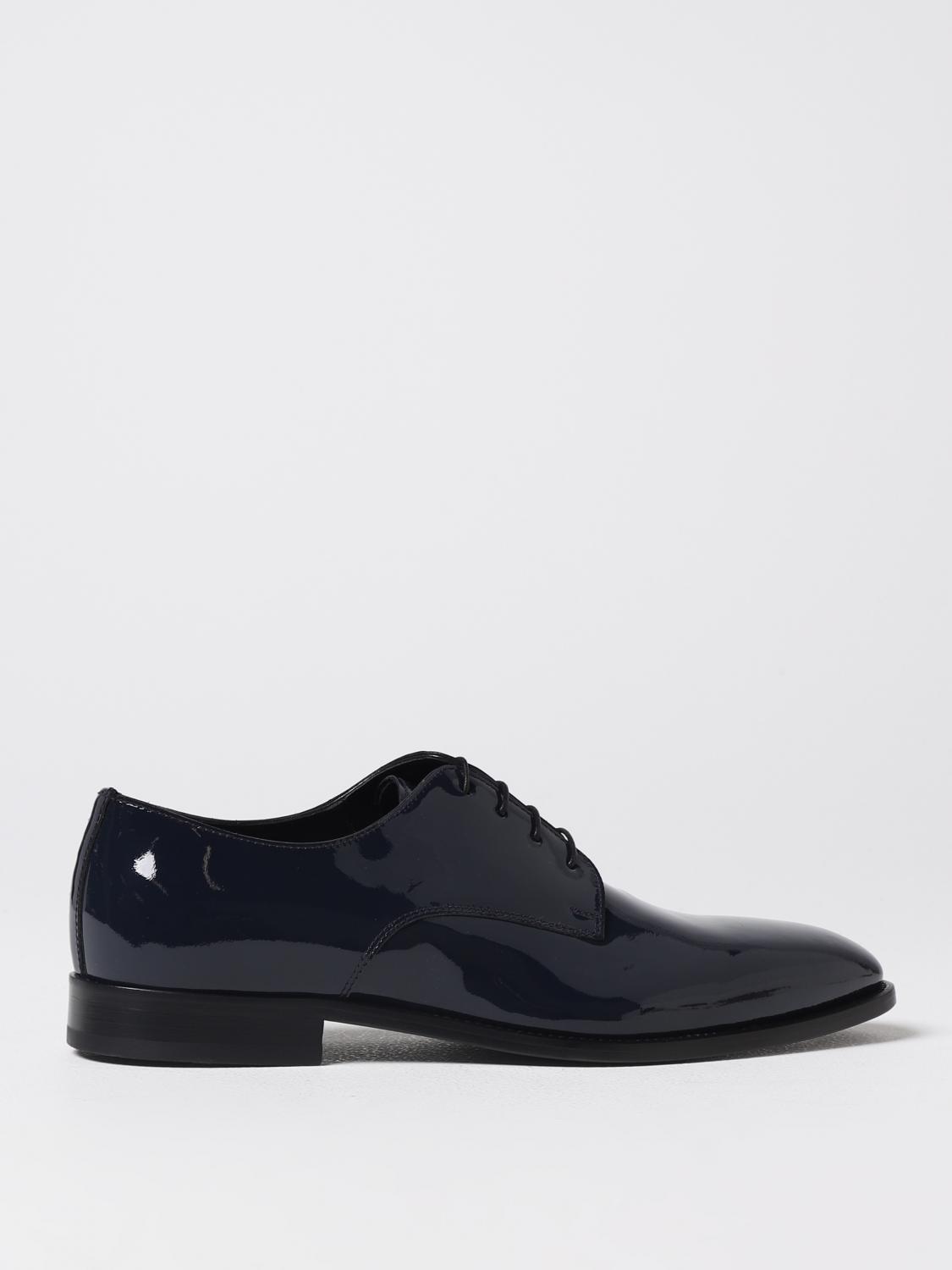 DOUCAL'S SCARPE STRINGATE: Oxford Doucal's in vernice, Blue - Img 1