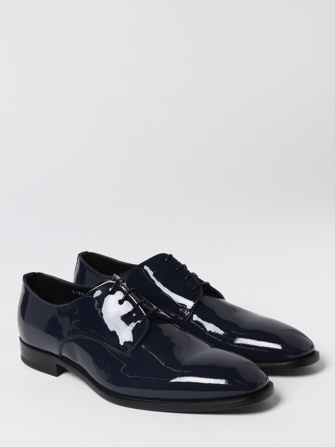 DOUCAL'S SCARPE STRINGATE: Oxford Doucal's in vernice, Blue - Img 2