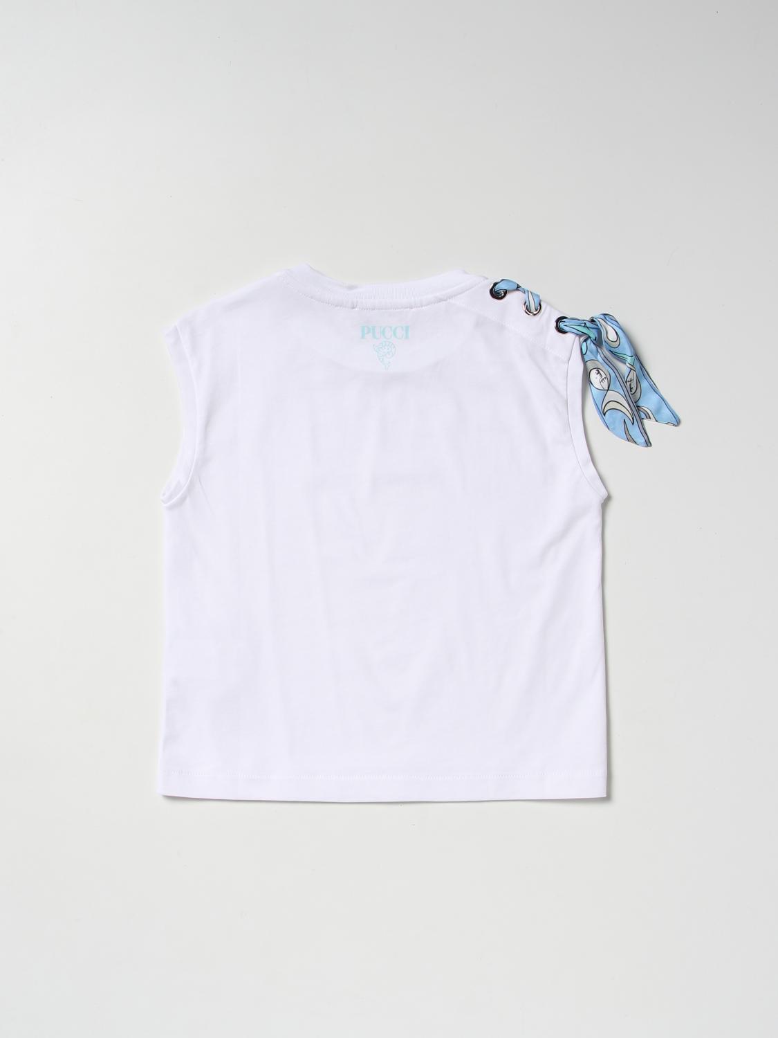 PUCCI CAMISETA: Camisetas niños Pucci Junior, Blanco - Img 2