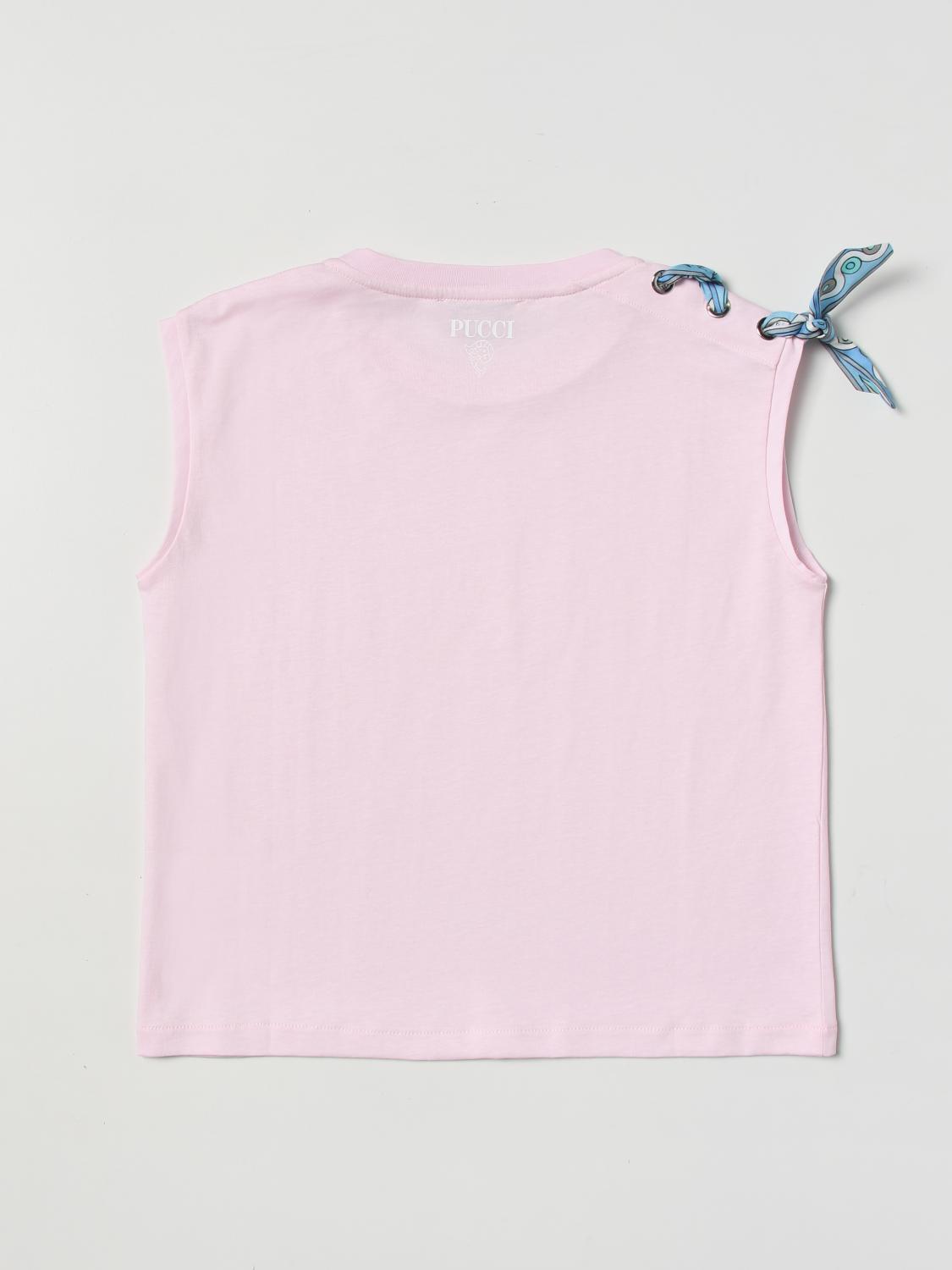 PUCCI CAMISETA: Camisetas niños Pucci Junior, Rosa - Img 2