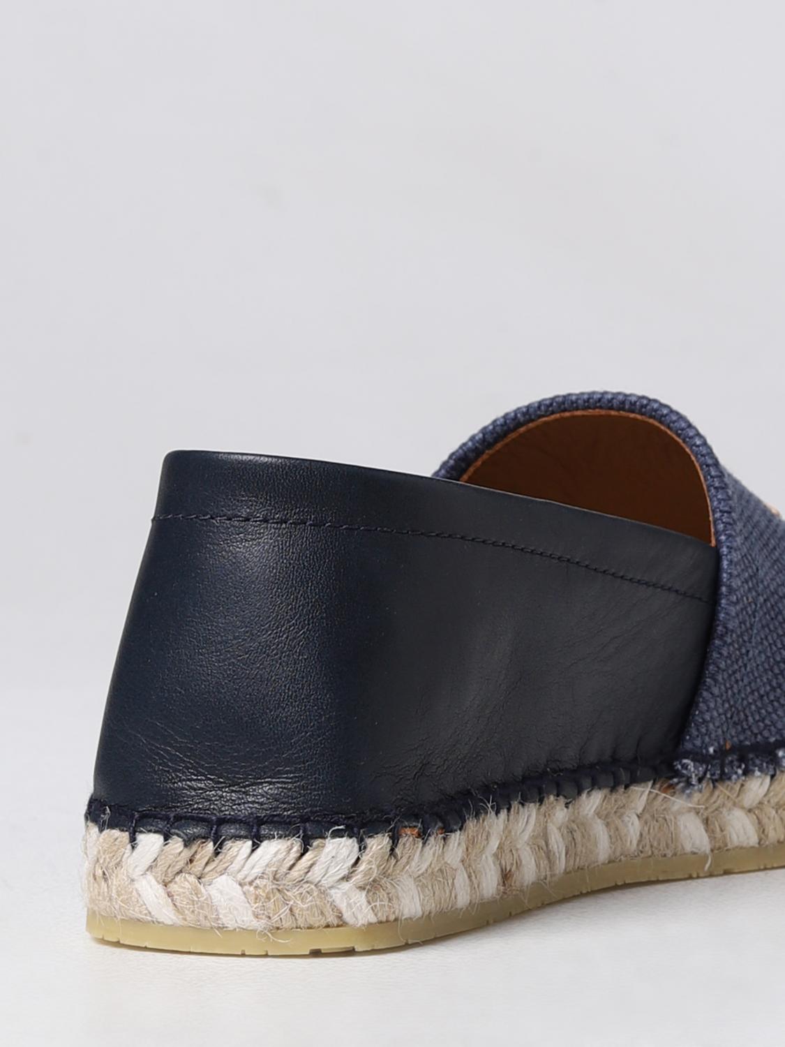 ETRO ESPADRILLE: Etro espadrilles in canvas and leather with logo, Navy - Img 3