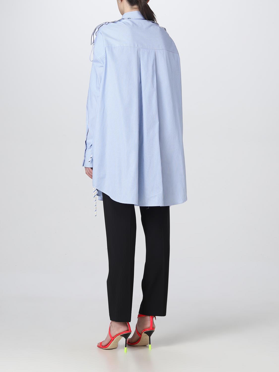 MSGM シャツ: シャツ レディース MSGM, スカイブルー - Img 3