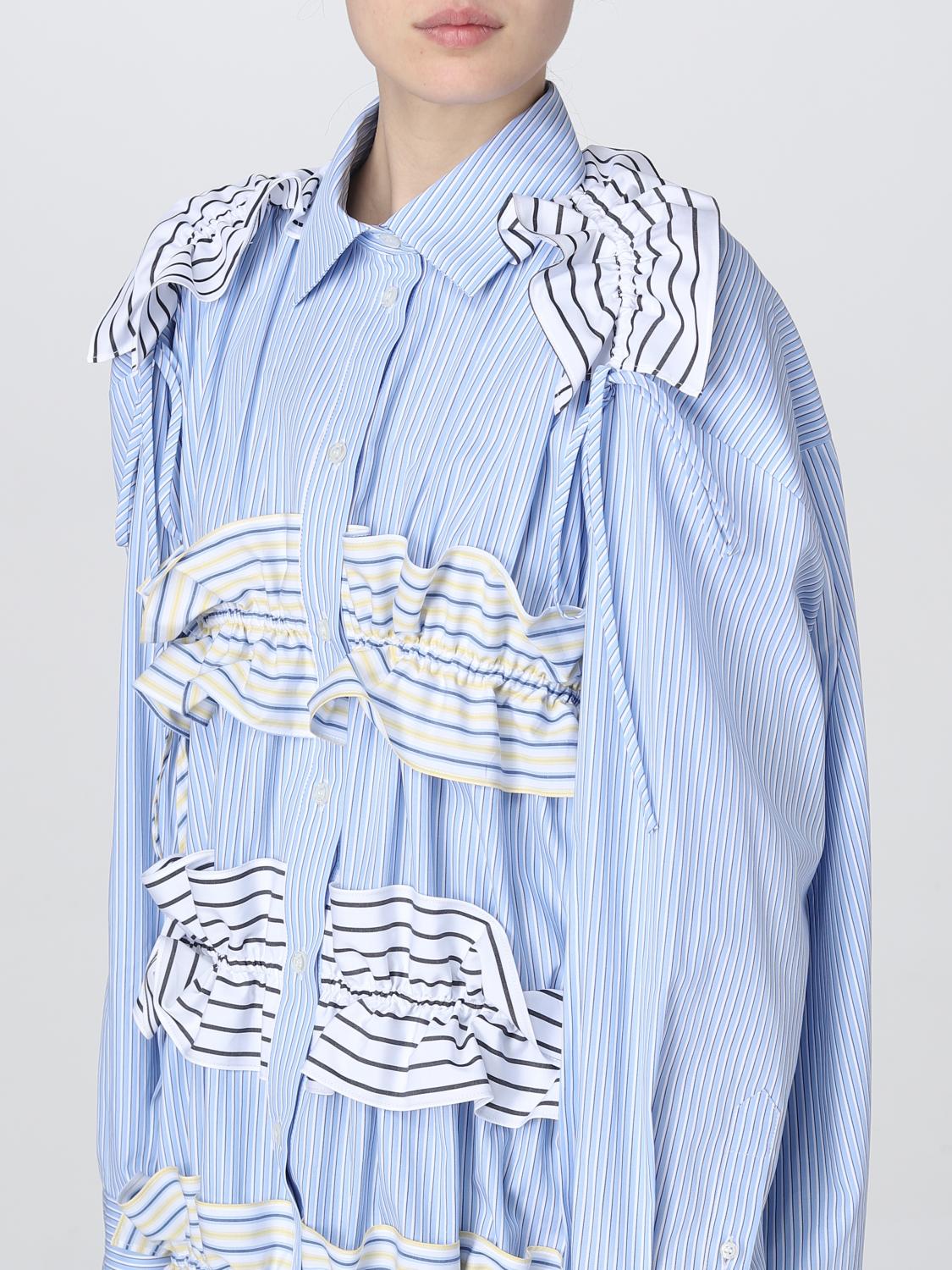 MSGM シャツ: シャツ レディース MSGM, スカイブルー - Img 4