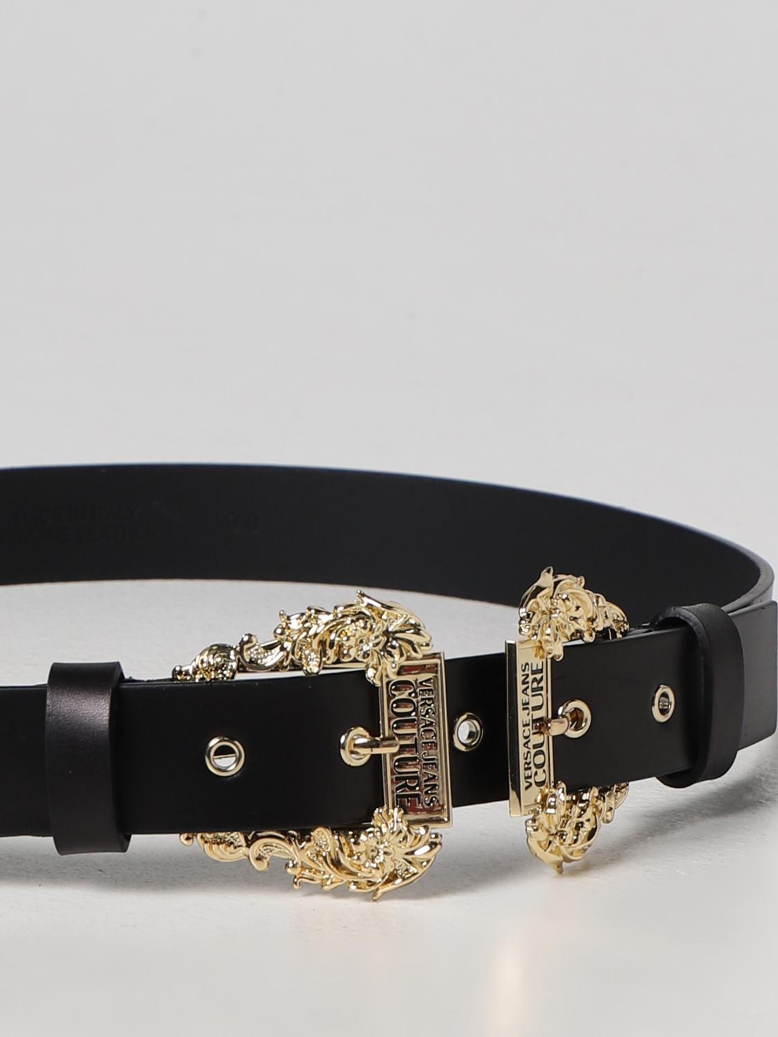Versace Jeans Couture leather belt - Black | 74VA6F17ZP228  display picture 3