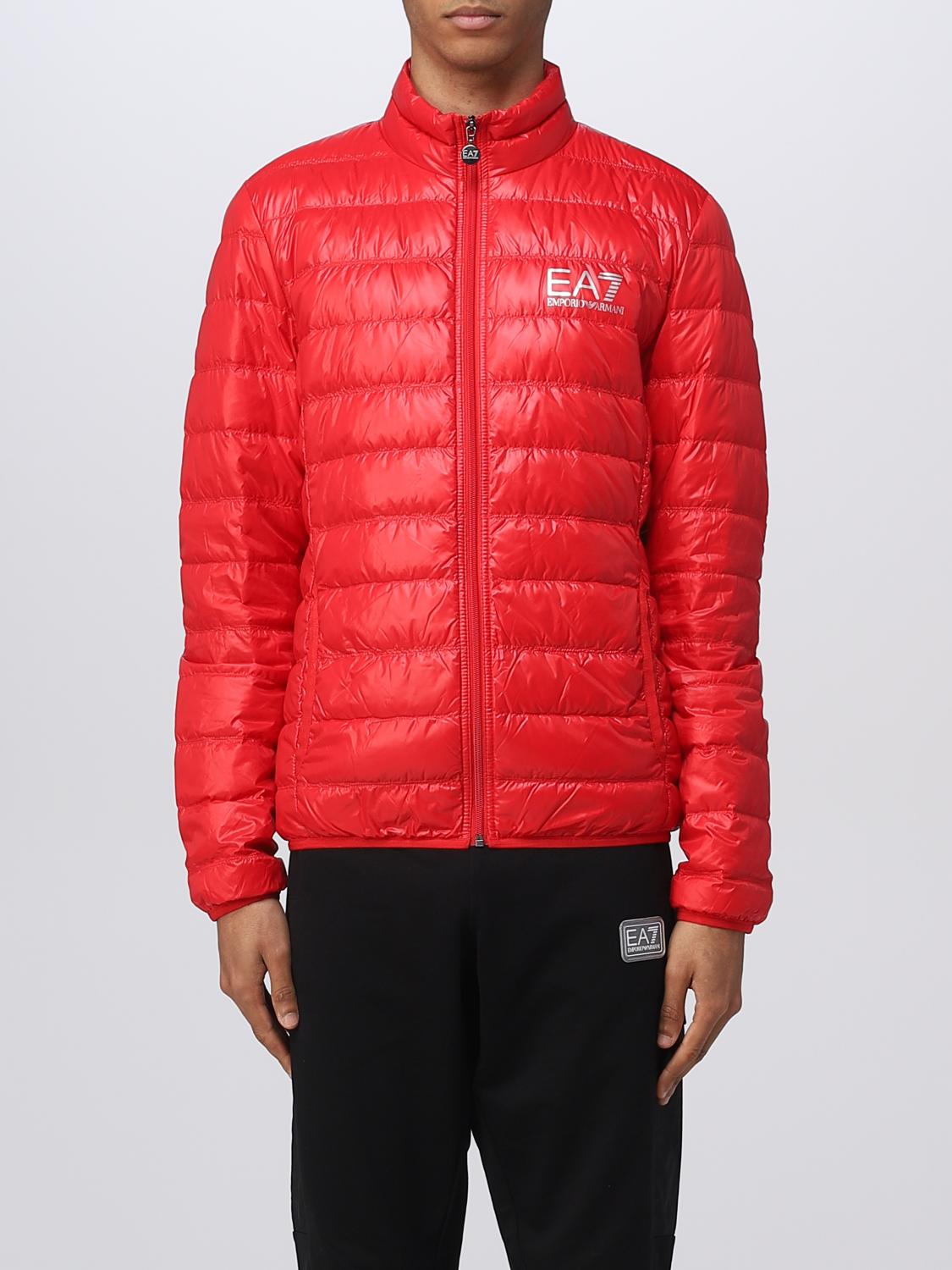 Spartoo Ea7 Emporio Armani Steppjacke Damen Armani Jacke Rot