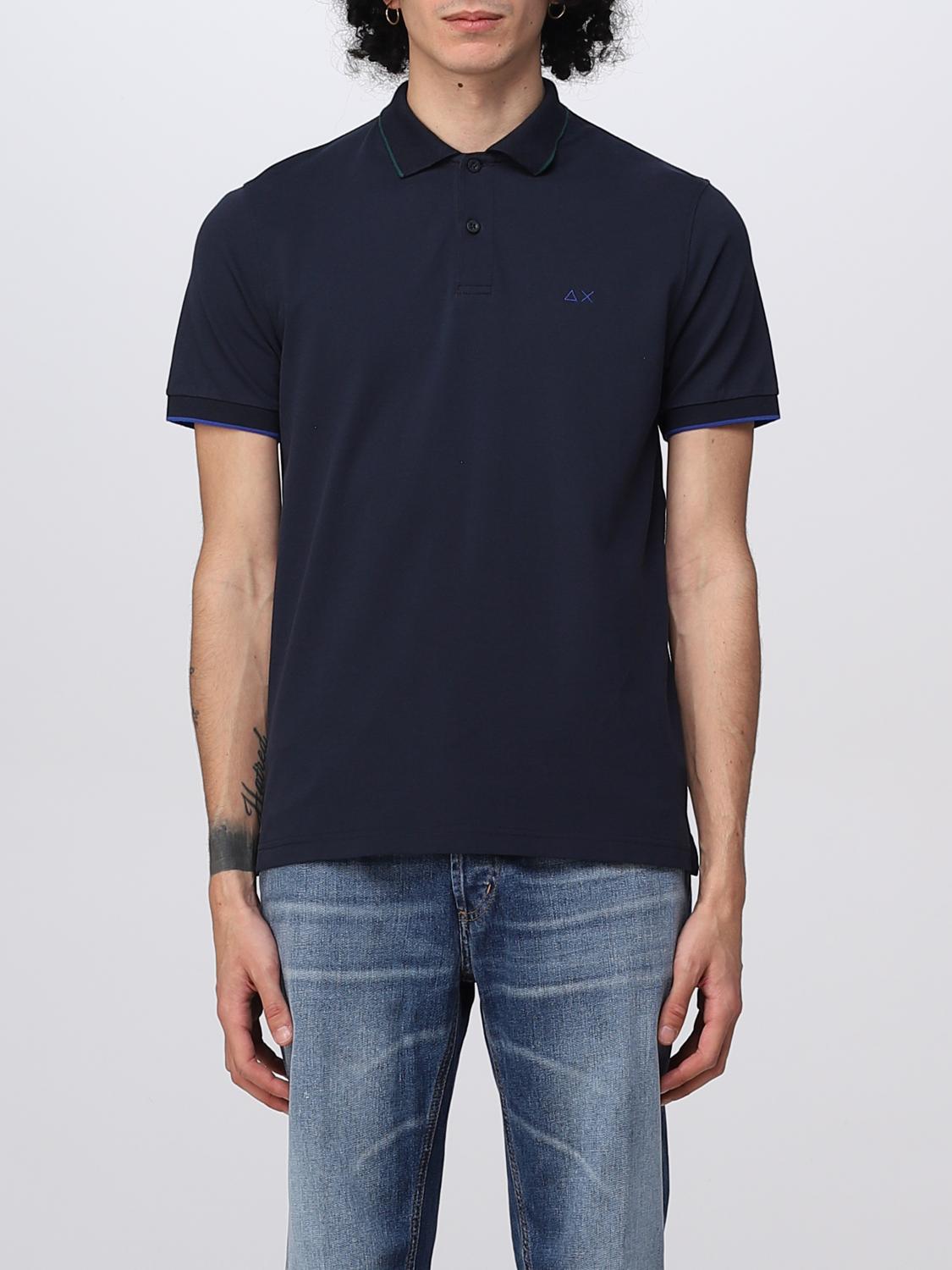 SUN68 POLO: Polo Sun 68 in misto cotone, Blue Navy - Img 1