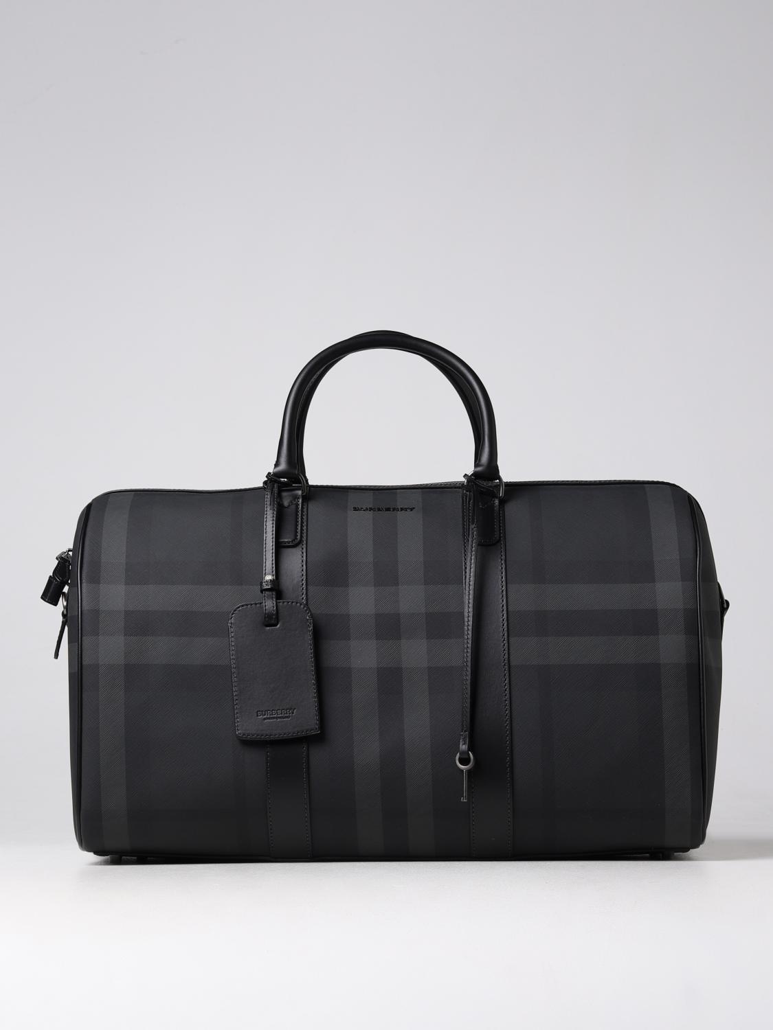 Burberry coated fabric and leather travel bag - Grey | 8062917