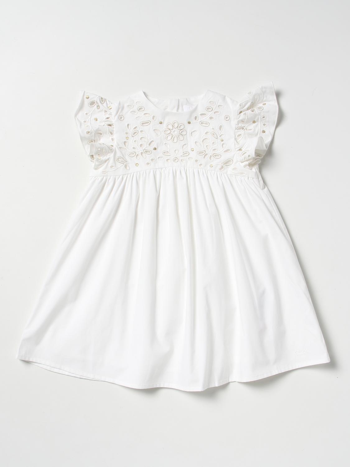 CHLOÉ VESTIDO: Vestido niños ChloÉ, Blanco - Img 1
