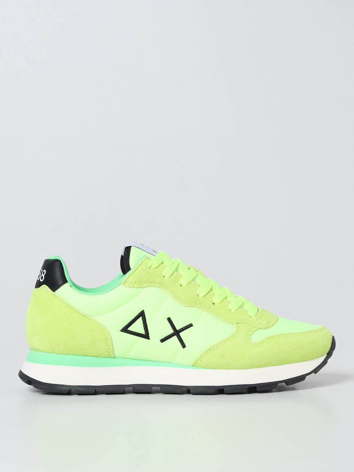 SUN68 SNEAKERS: Sneakers Tom Sun 68 in suede e nylon, Giallo - Img 1