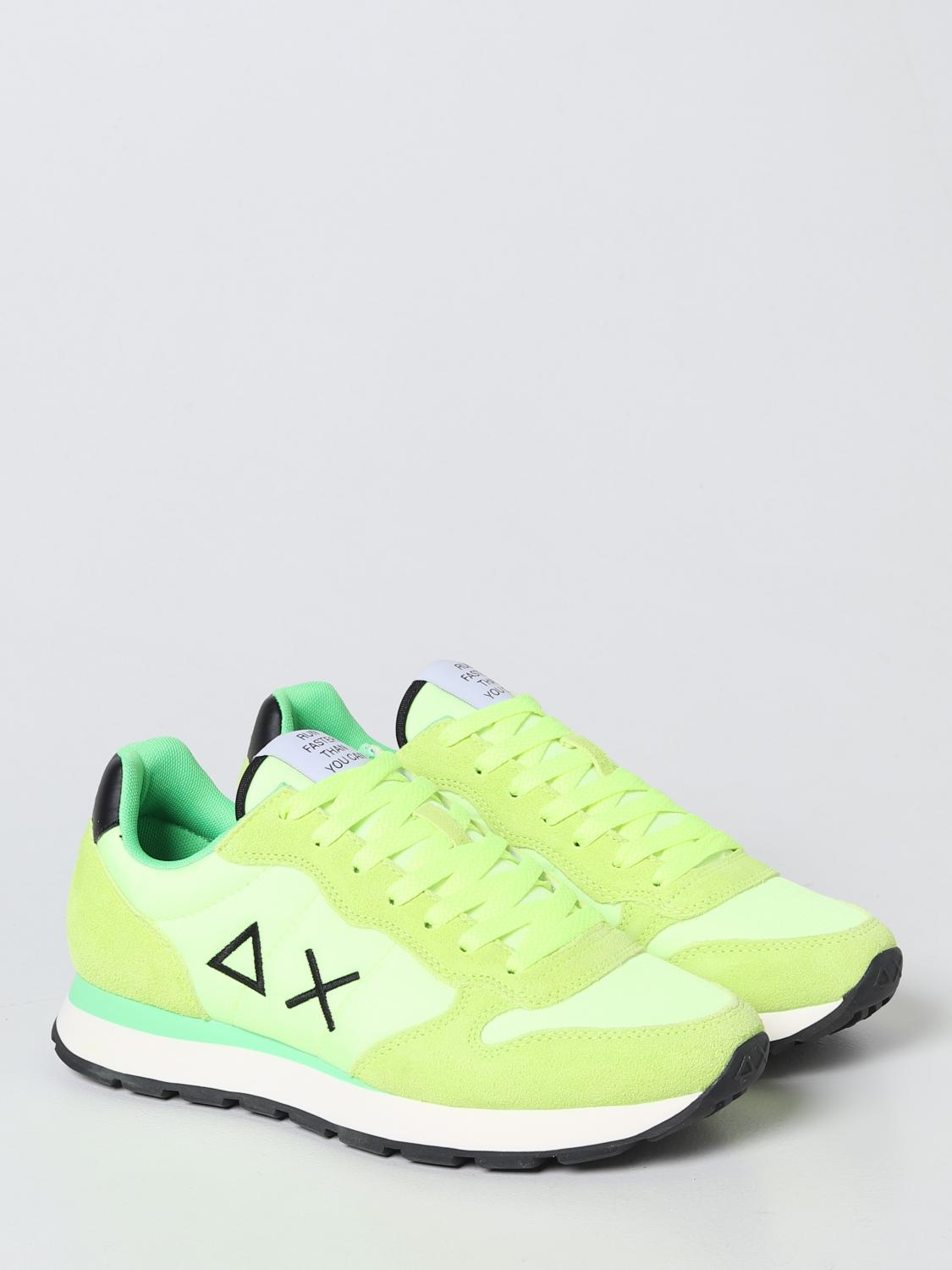 SUN68 SNEAKERS: Sneakers Tom Sun 68 in suede e nylon, Giallo - Img 2