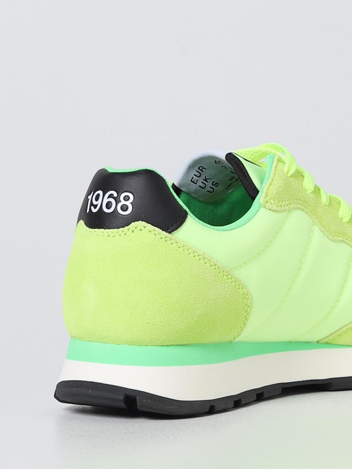 SUN68 SNEAKERS: Sneakers Tom Sun 68 in suede e nylon, Giallo - Img 3