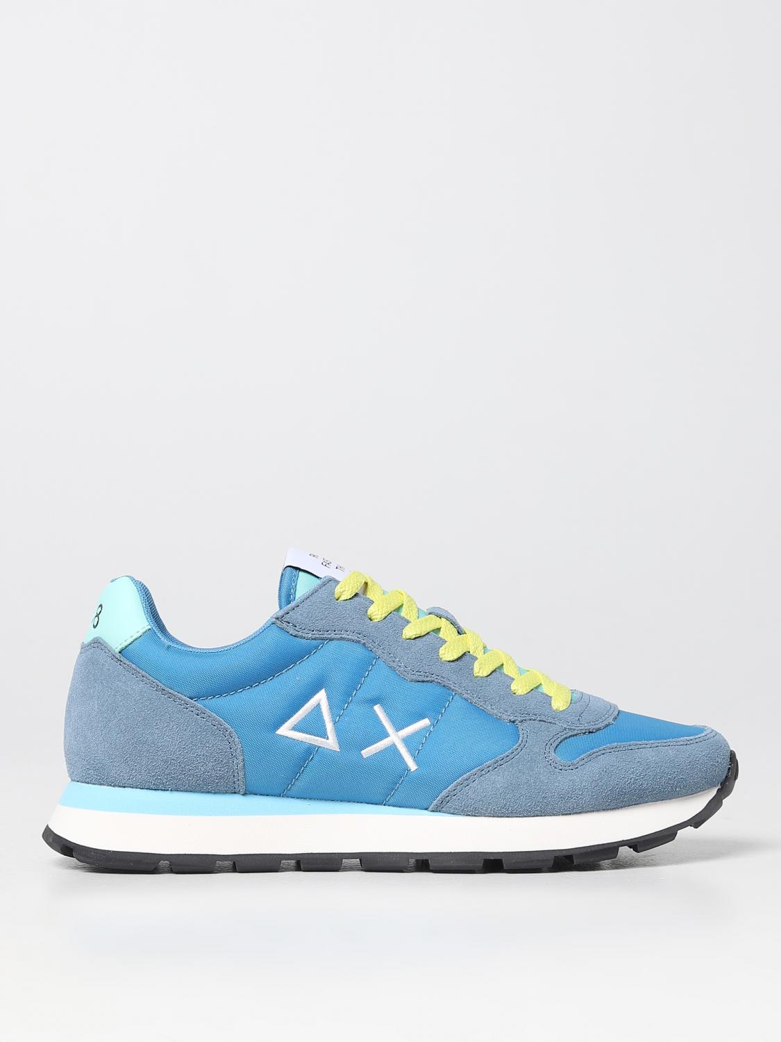 SUN68 SNEAKERS: Sneakers Tom Sun 68 in suede e nylon, Blue - Img 1