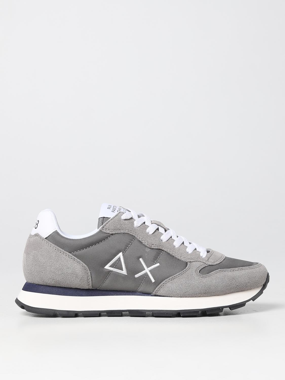 SUN68 SNEAKERS: Sneakers Tom Sun 68 in suede e nylon, Grigio - Img 1