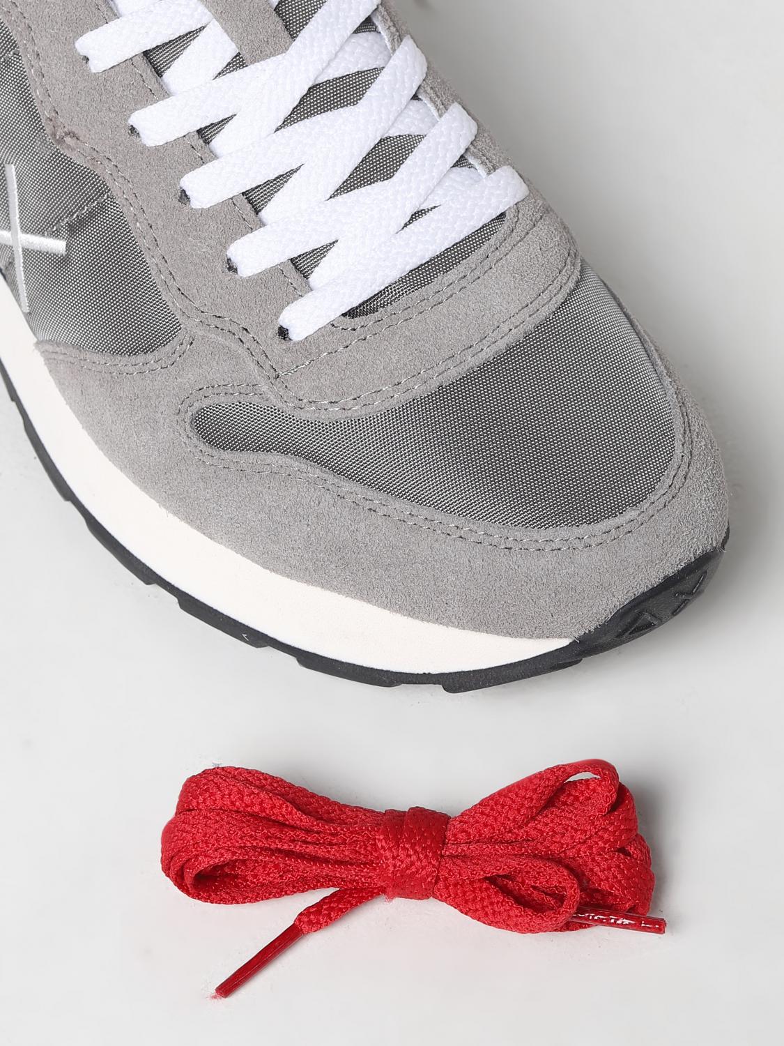 SUN68 SNEAKERS: Sneakers Tom Sun 68 in suede e nylon, Grigio - Img 4