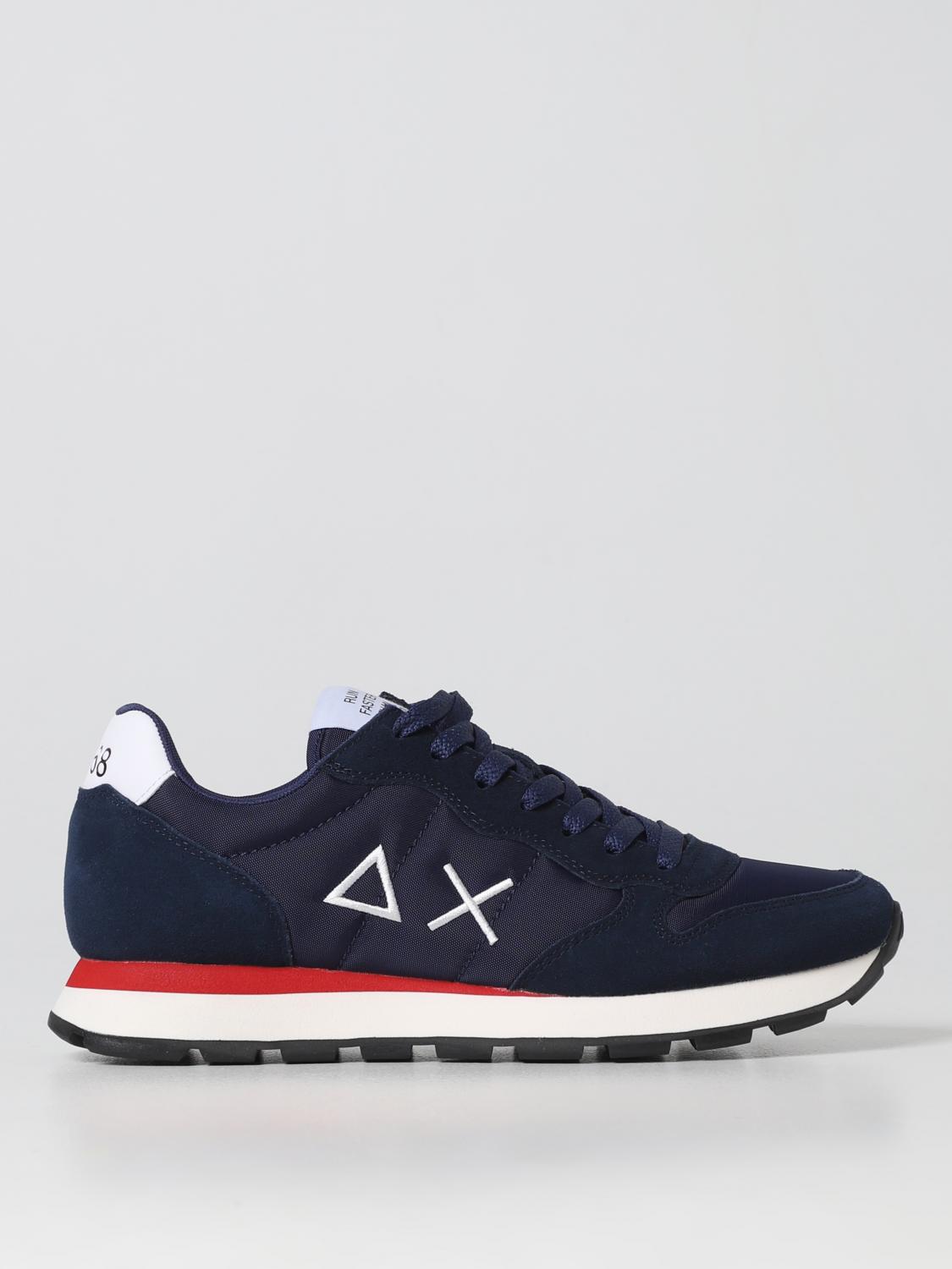 SUN68 SNEAKERS: Sneakers Tom Sun 68 in suede e nylon, Blue Navy - Img 1