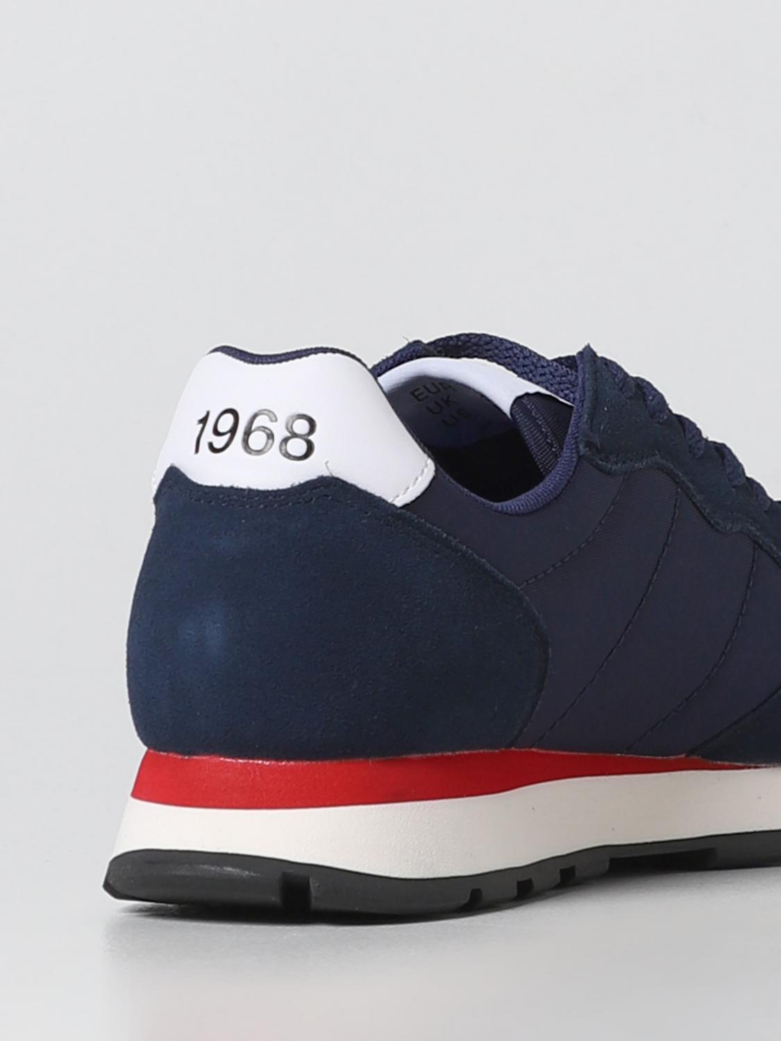SUN68 SNEAKERS: Sneakers Tom Sun 68 in suede e nylon, Blue Navy - Img 3